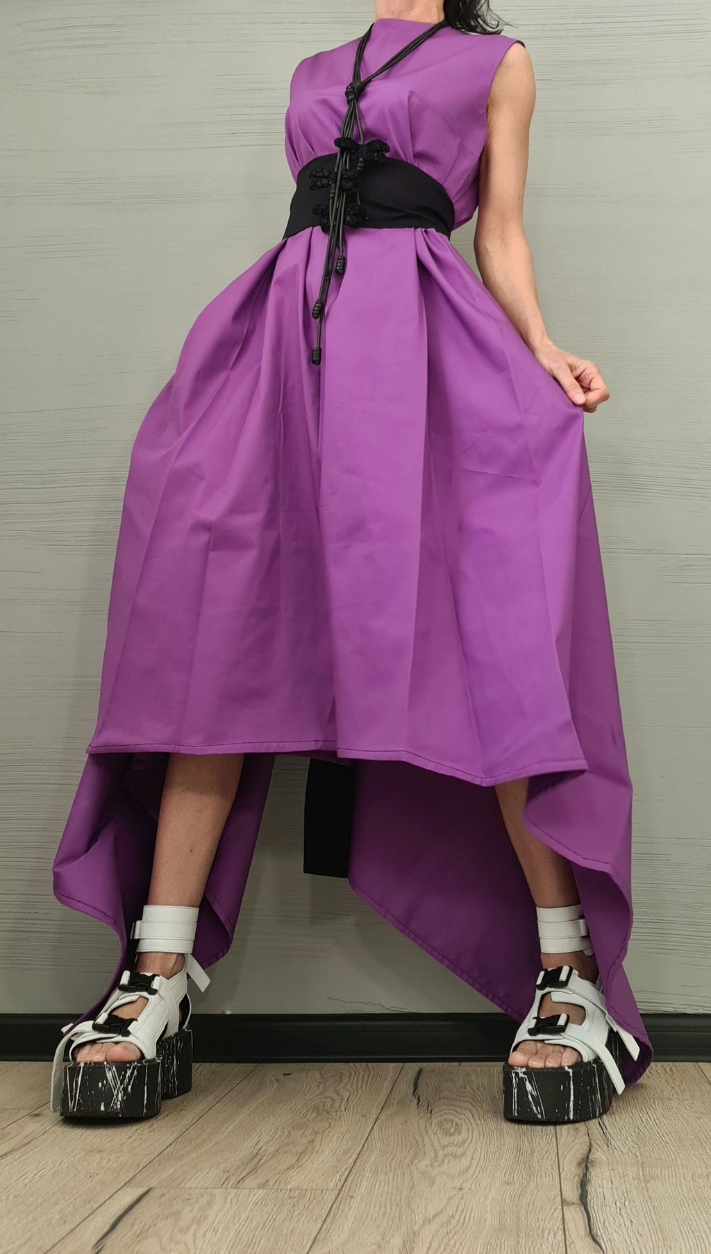 New Collection Asymmetric Dress, Loose Dress, Extravagant Dress, Sleeveless Dress, Long Short Dress, Plus Size Dress, Gothic Dress