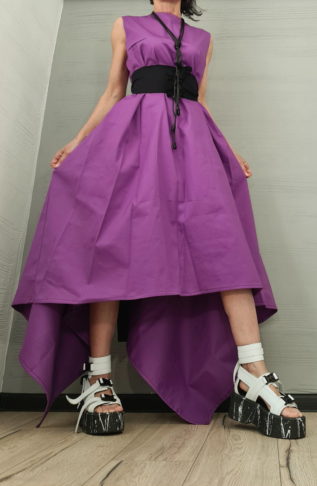 New Collection Asymmetric Dress, Loose Dress, Extravagant Dress, Sleeveless Dress, Long Short Dress, Plus Size Dress, Gothic Dress