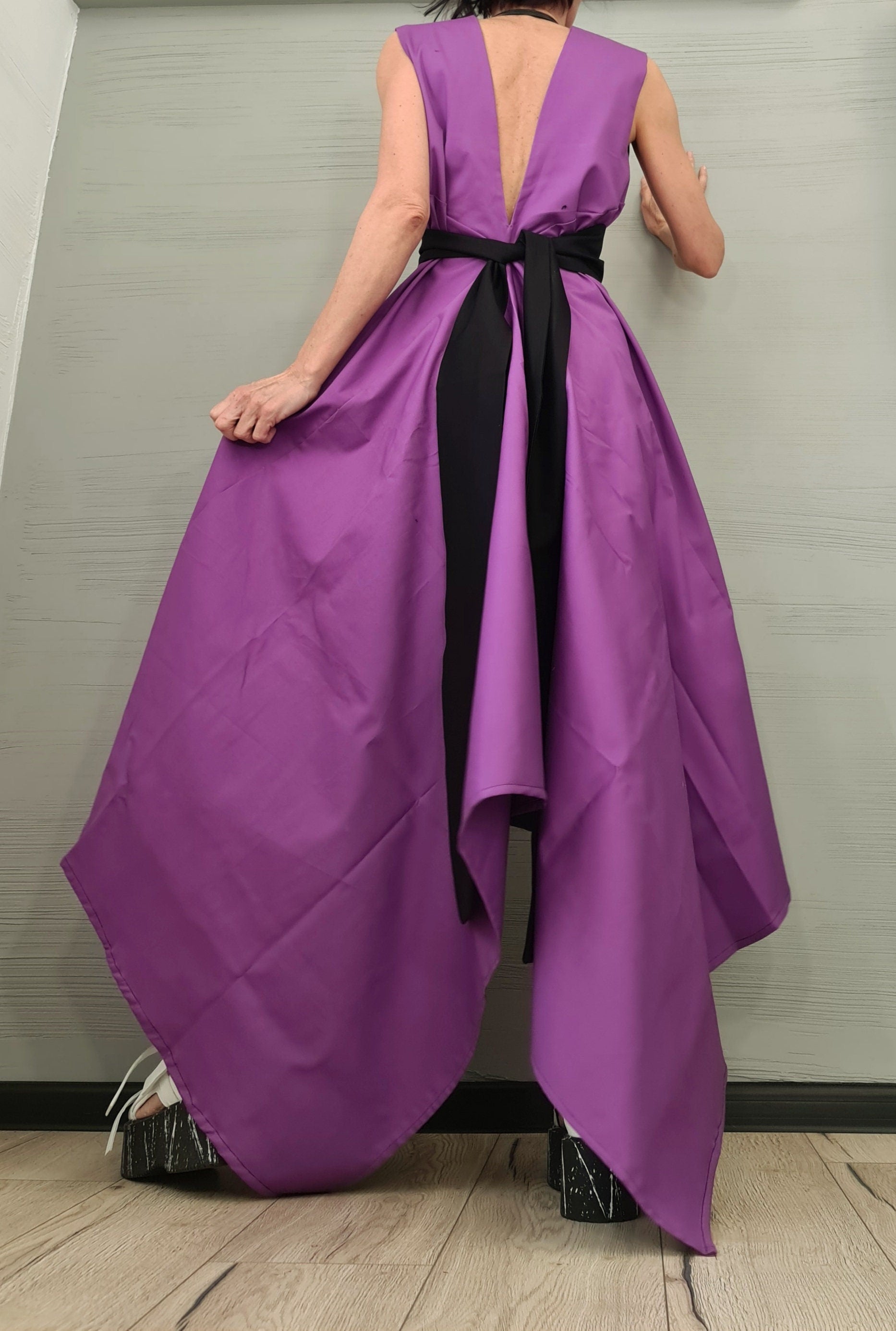 New Collection Asymmetric Dress, Loose Dress, Extravagant Dress, Sleeveless Dress, Long Short Dress, Plus Size Dress, Gothic Dress