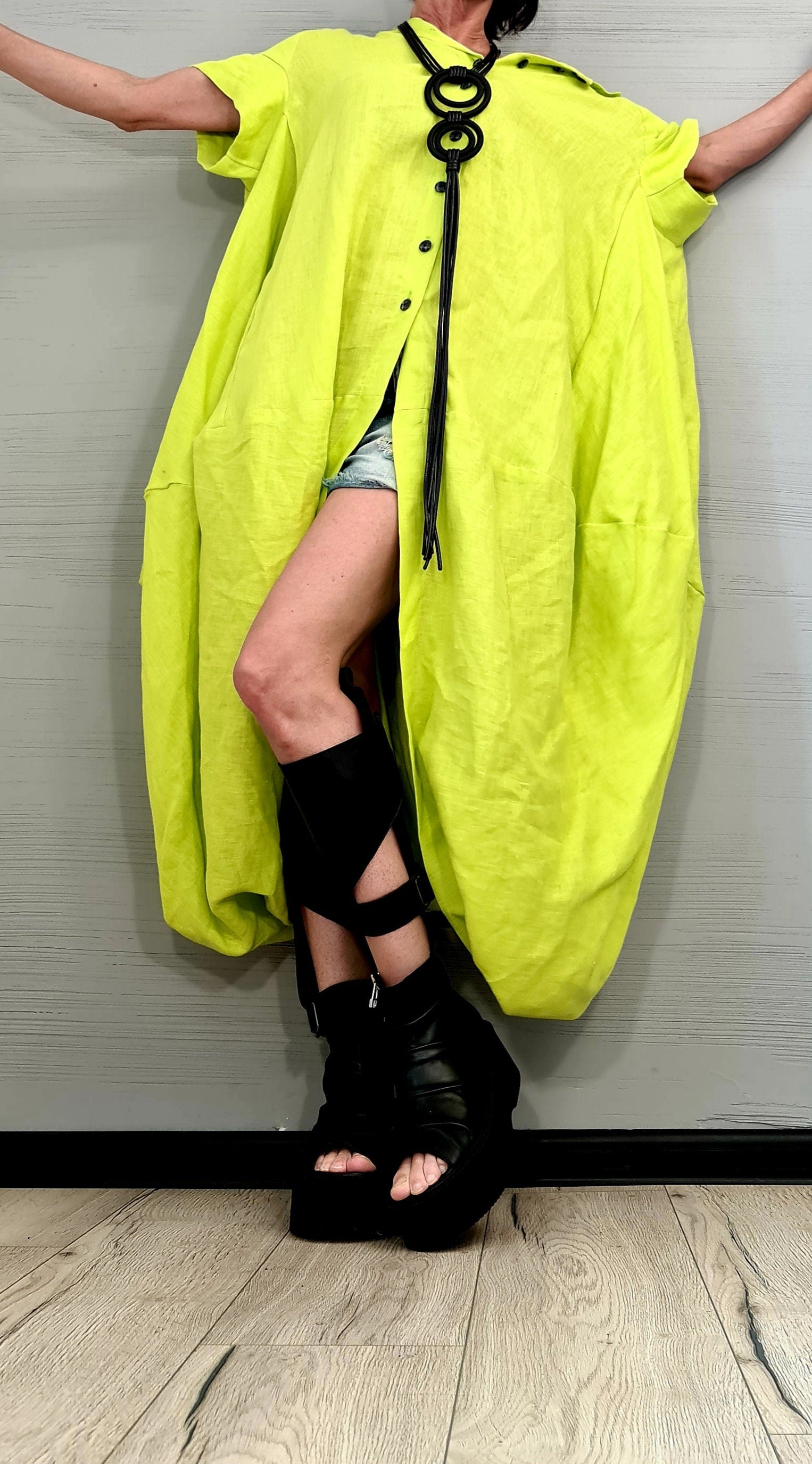 New collection Linen Asymmetric Shirt, Long Short Shirt, Avant Garde Tunic, Loose Tunic Shirt,Extravagant Shirt, Oversize Tunic