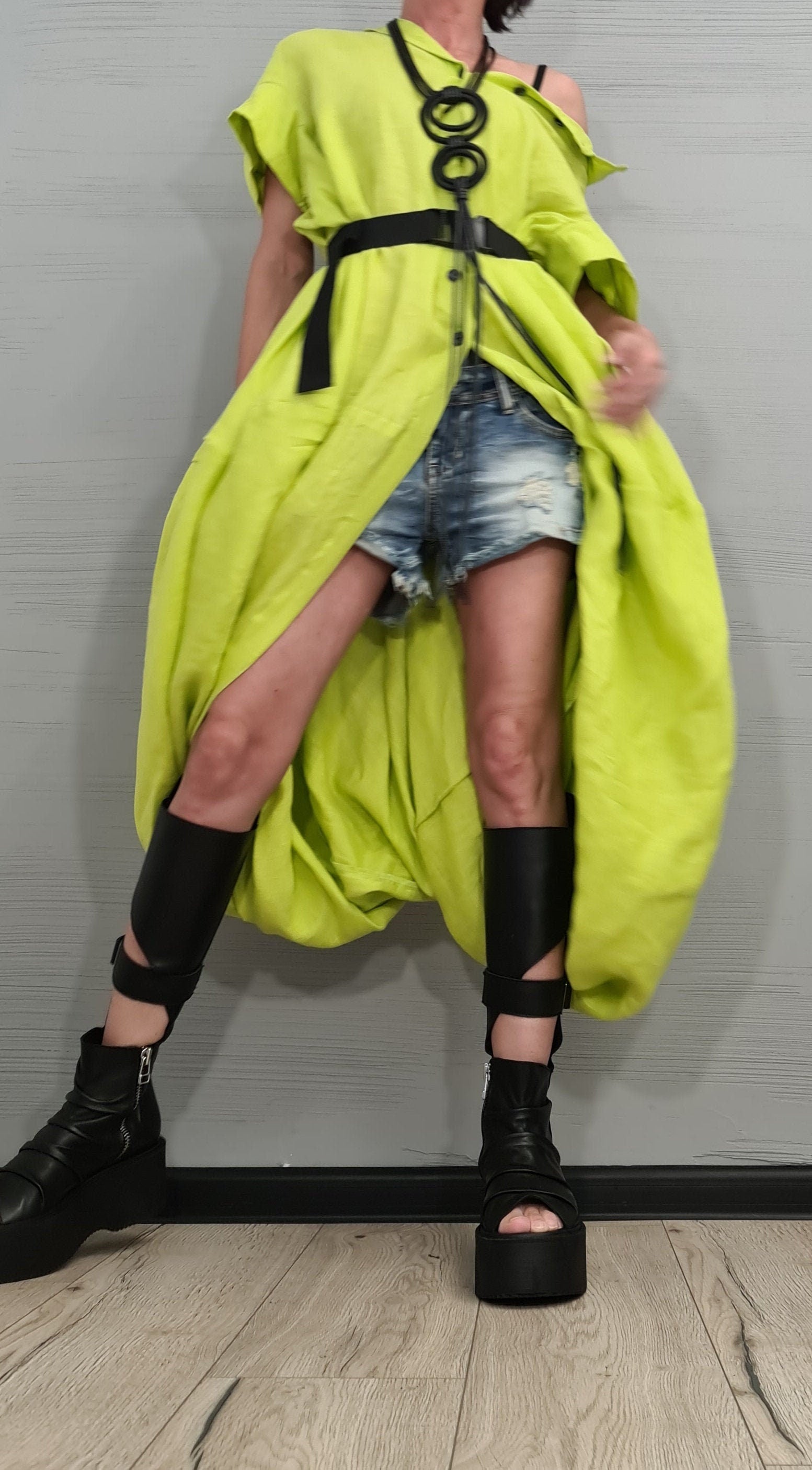 New collection Linen Asymmetric Shirt, Long Short Shirt, Avant Garde Tunic, Loose Tunic Shirt,Extravagant Shirt, Oversize Tunic