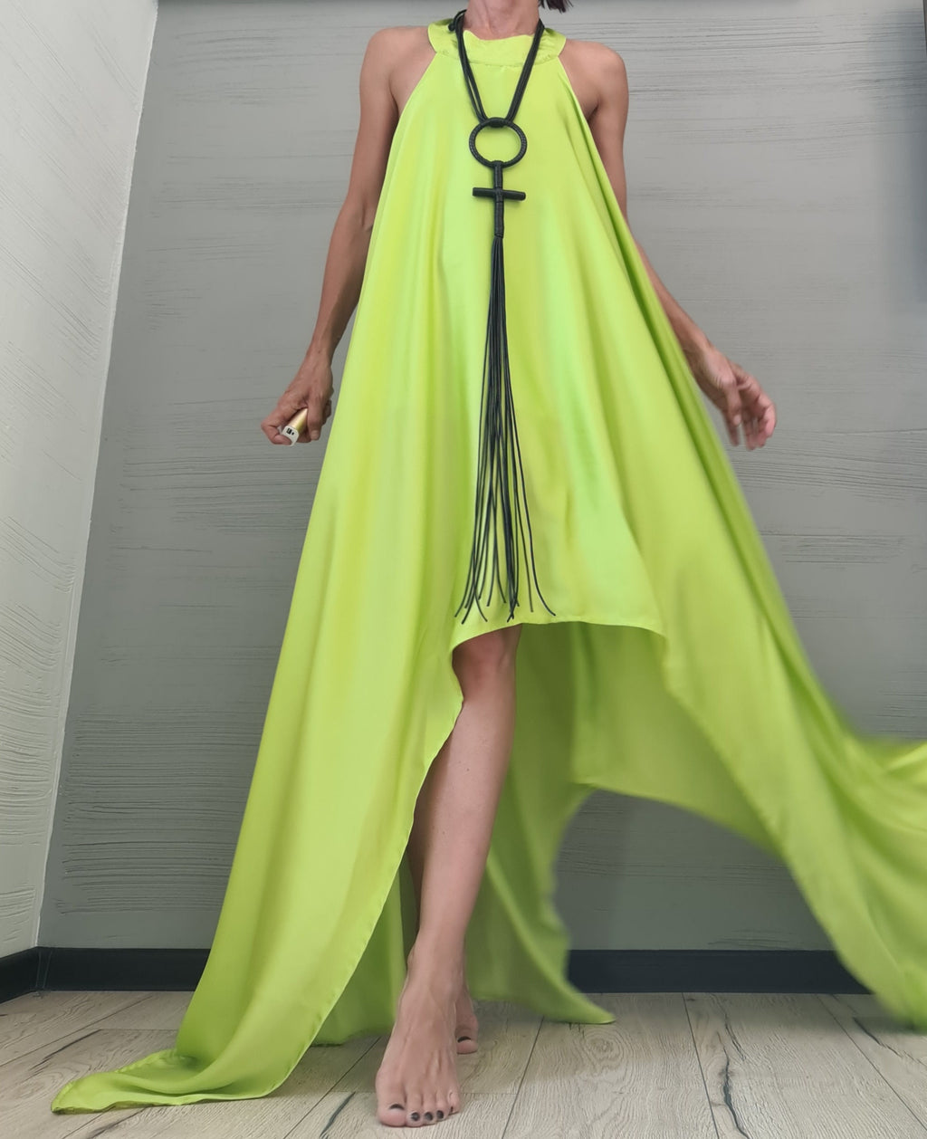 Asymmetric Dress, Extravagant Dress, Satin Dress, Sleeveless Dress, Long Short Dress, Party Dress, Gothic Dress, Wedding Dress