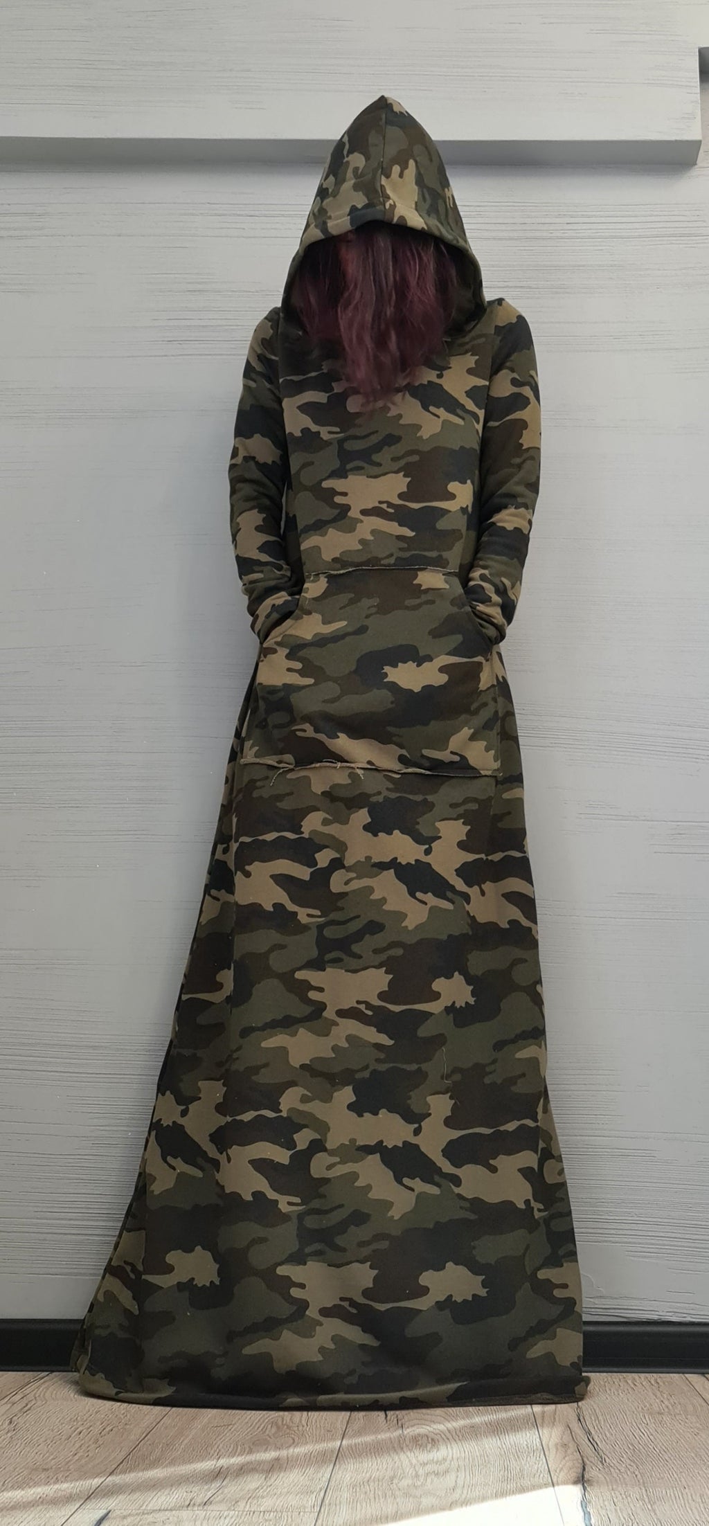 Long Hooded Dress, Black Dress, Plus Size Clothing, Cotton Dress, Extravagant Dress, Long Sleeve Dress, New collection