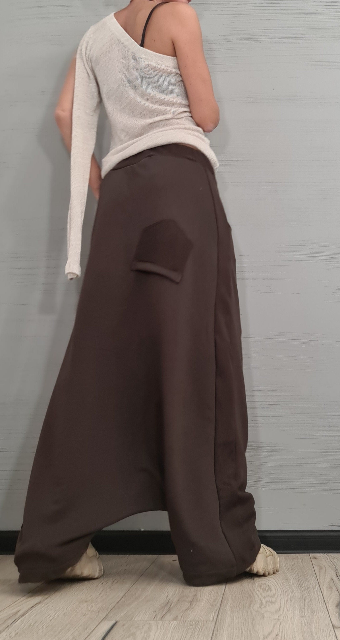 New collection Pants Skirt, Avant Garde Pants, Harem Pants Women, Drop Crotch Pants, Extravagant Cotton Pants, Loose Pants