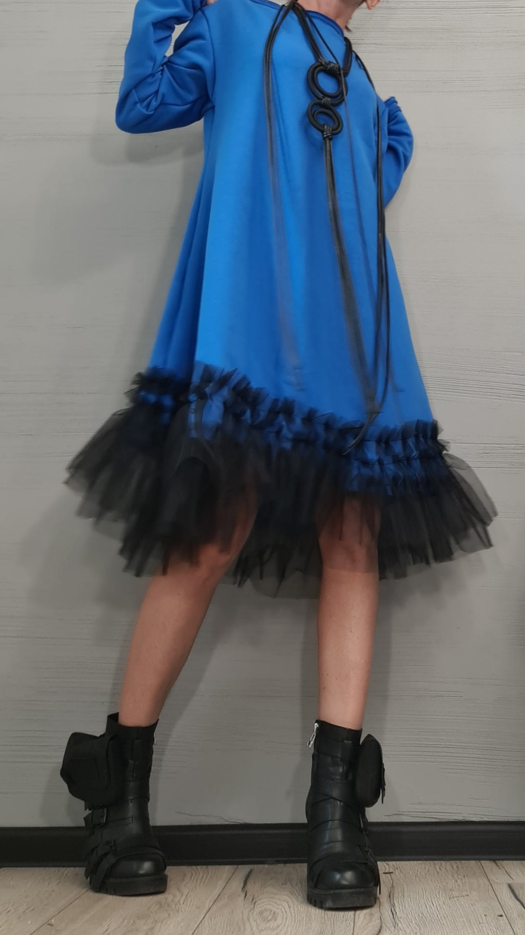 Extravagant Loose Tunic Dress, Tunic Dress Tutu, Oversize Tunic, Casual Long Sleeve Dress, New collection