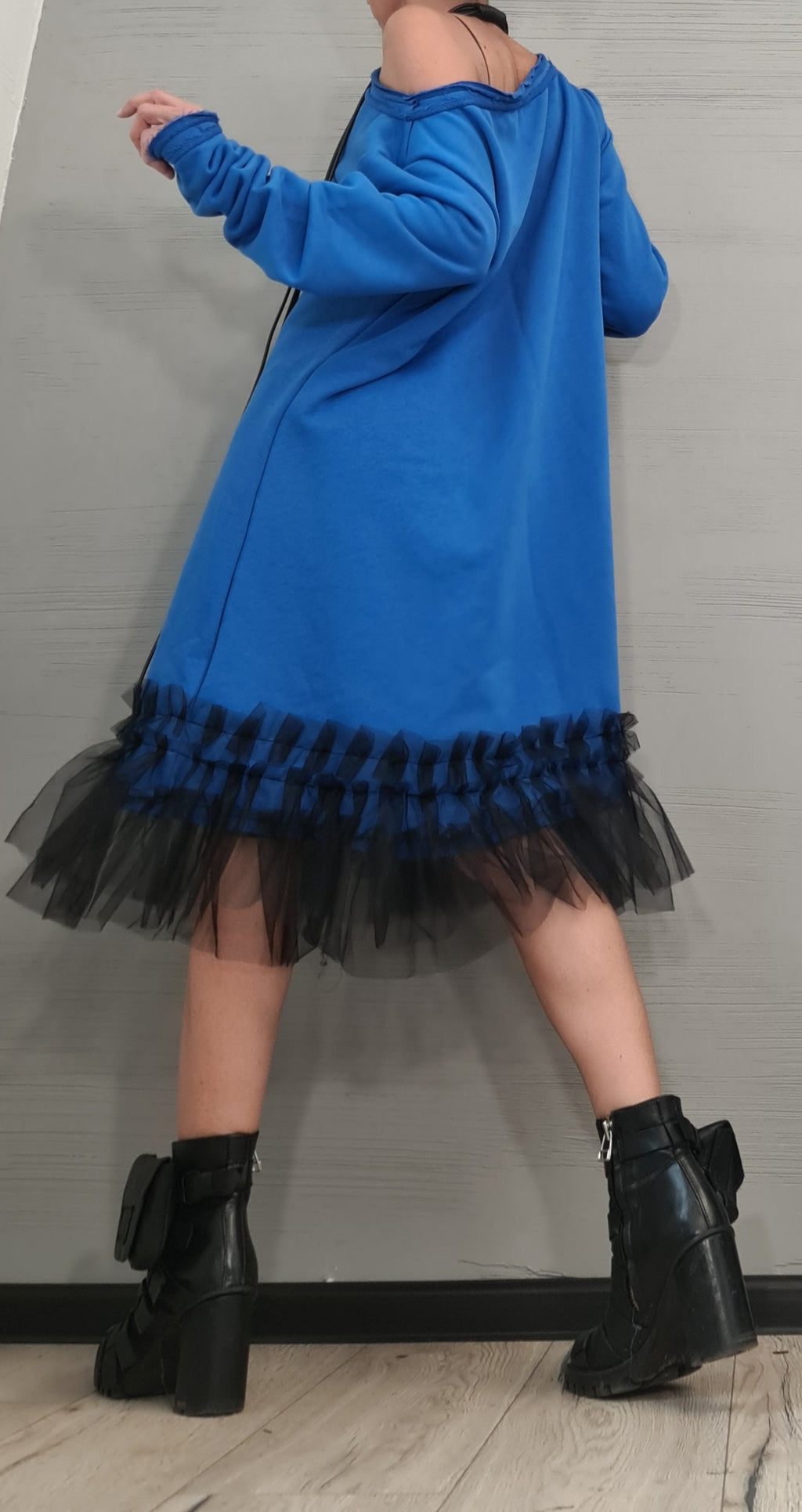 Extravagant Loose Tunic Dress, Tunic Dress Tutu, Oversize Tunic, Casual Long Sleeve Dress, New collection