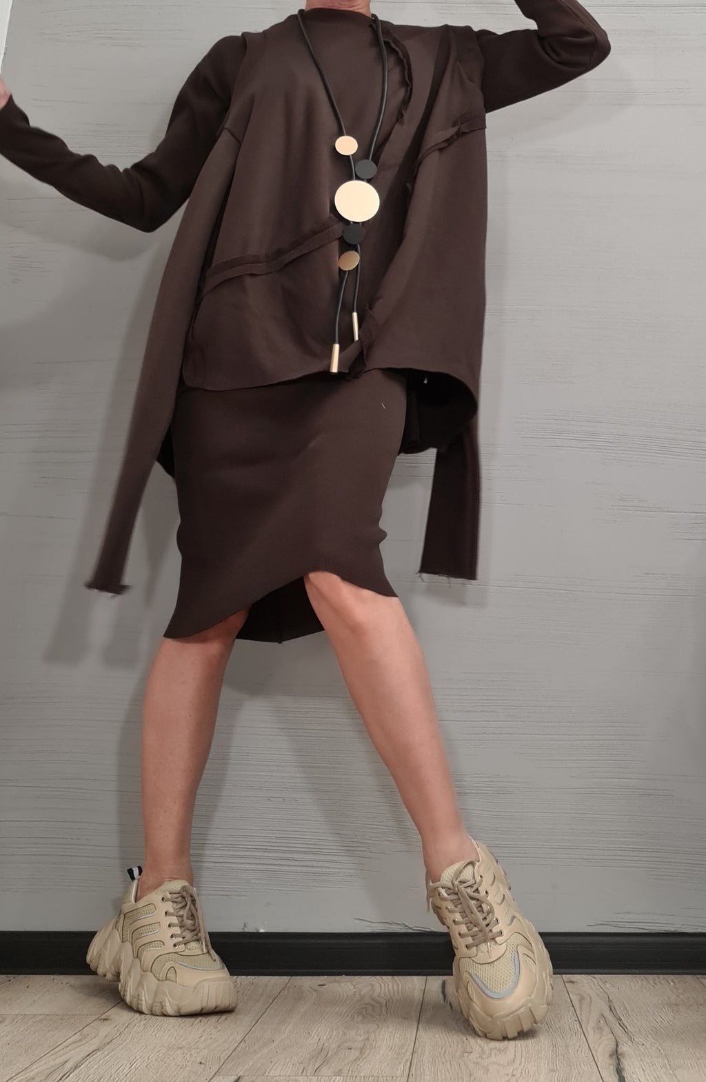 New collection Brown Designer Set, Women Cotton Dress Set, Two Piece Set, Short Long Dress Tunic Set, Sexy Dress, Extravagant Set