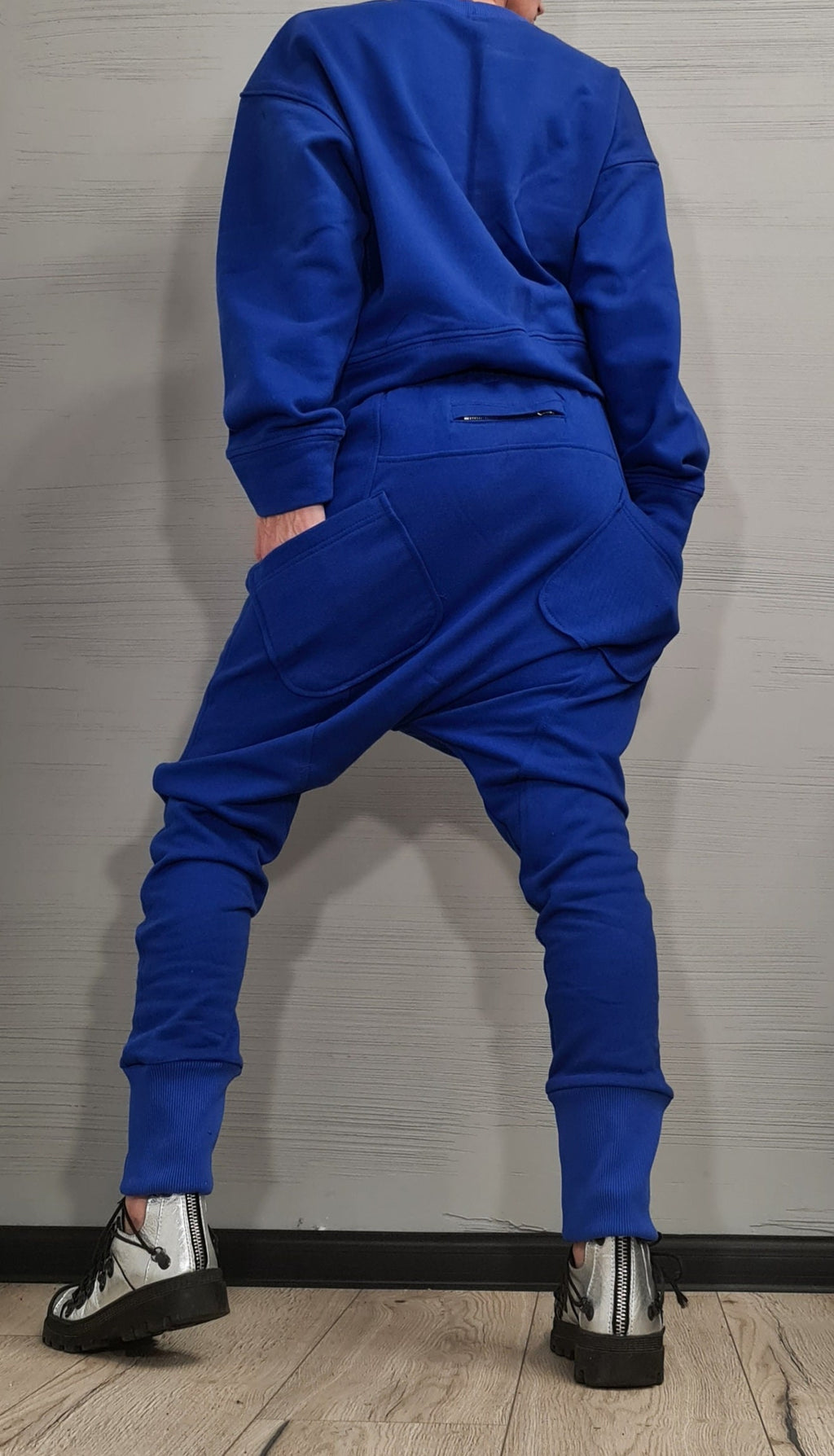 Extravagant Blue Women Set, Casual Cotton Women Set, Sport Set, Loose Women Harem Pants, Loose Blouse, New collection