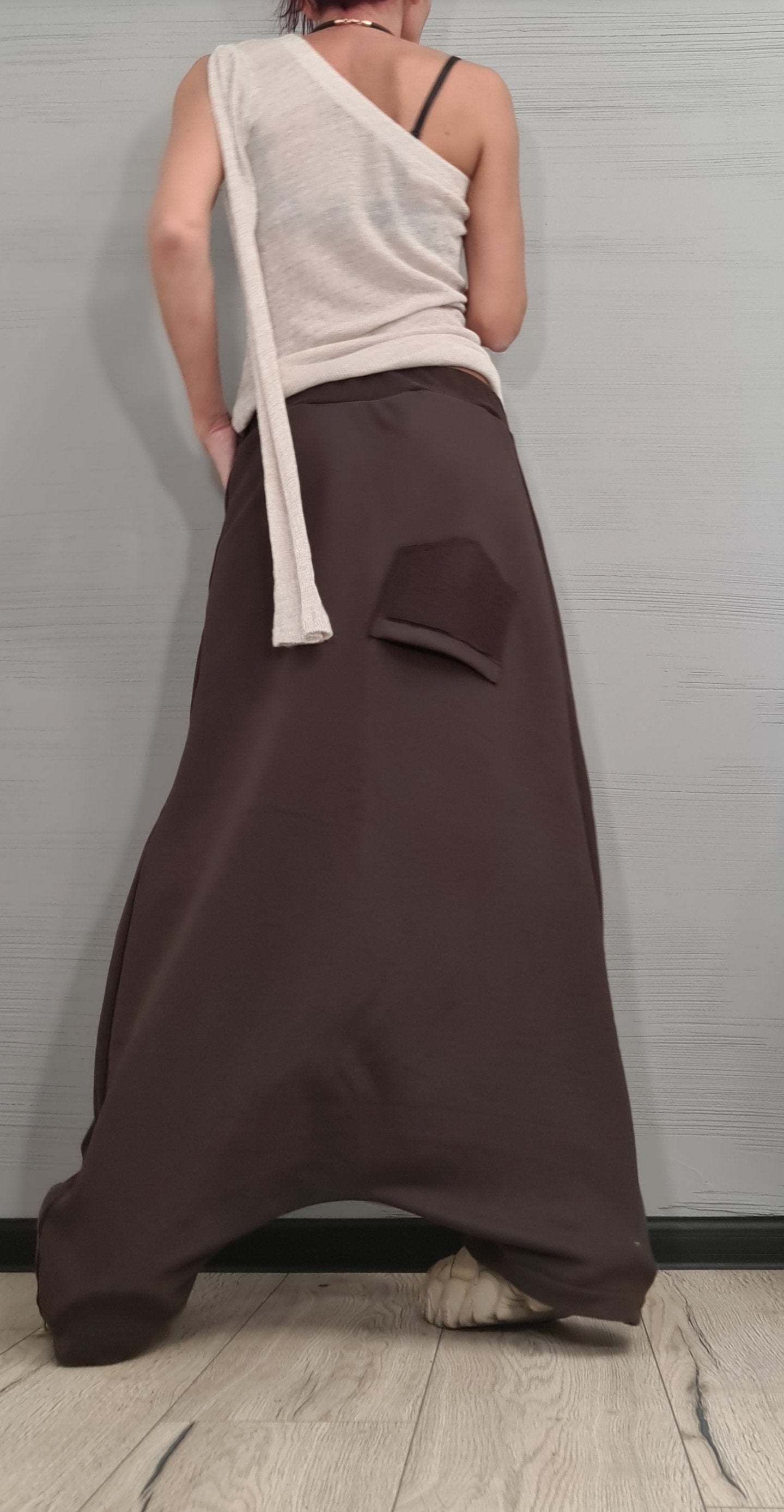 New collection Pants Skirt, Avant Garde Pants, Harem Pants Women, Drop Crotch Pants, Extravagant Cotton Pants, Loose Pants