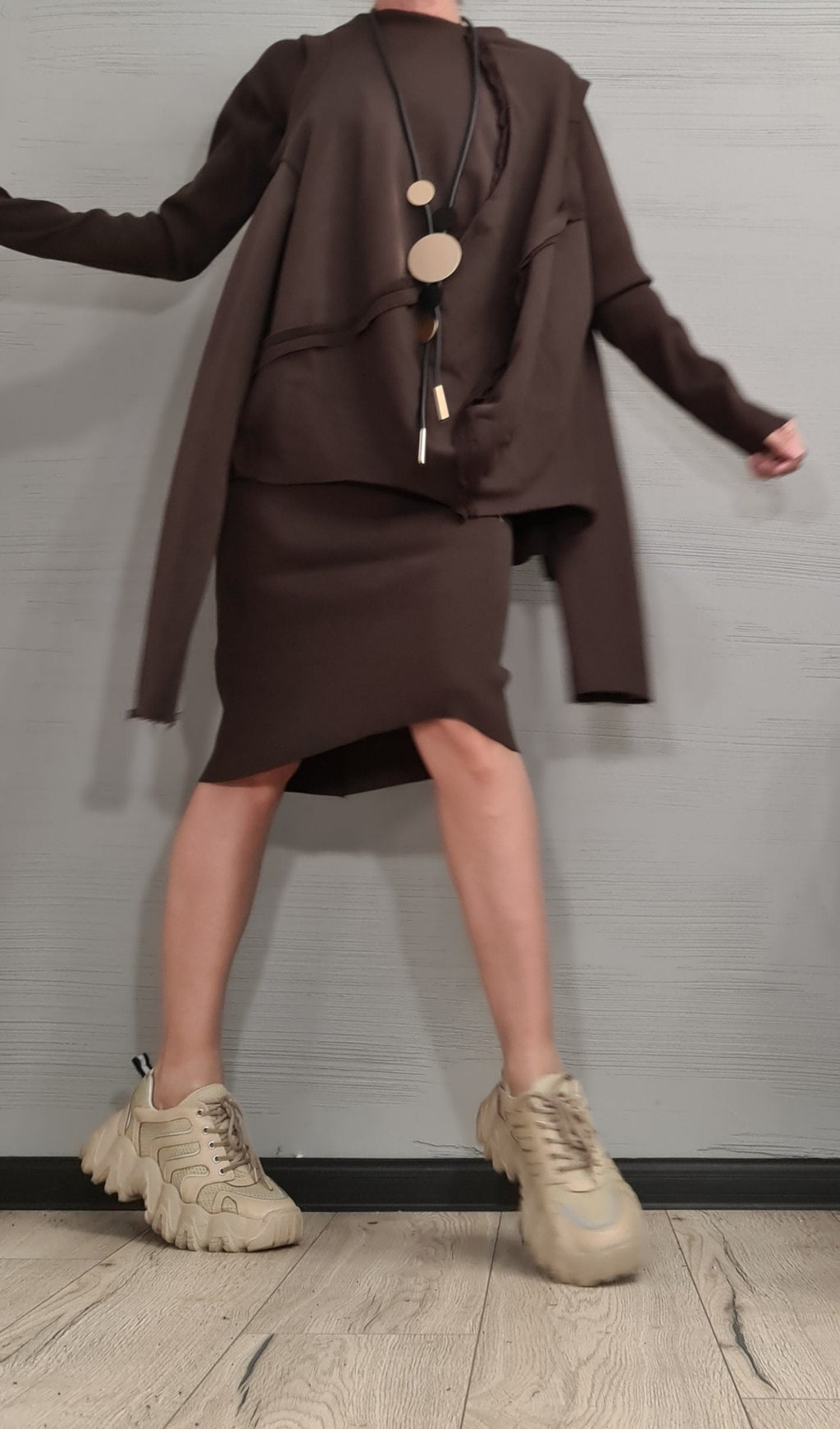 New collection Brown Designer Set, Women Cotton Dress Set, Two Piece Set, Short Long Dress Tunic Set, Sexy Dress, Extravagant Set