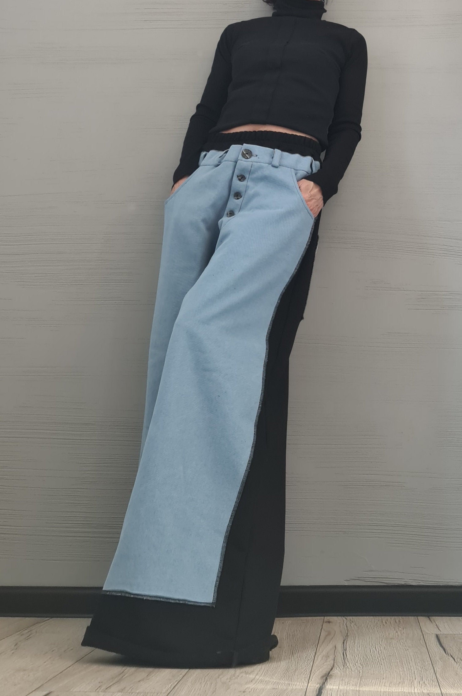 New collection Avant Garde Loose Pants, Harem Pants Women, Extravagant Cotton Pants, Asymmetric Pants, Loose Pants