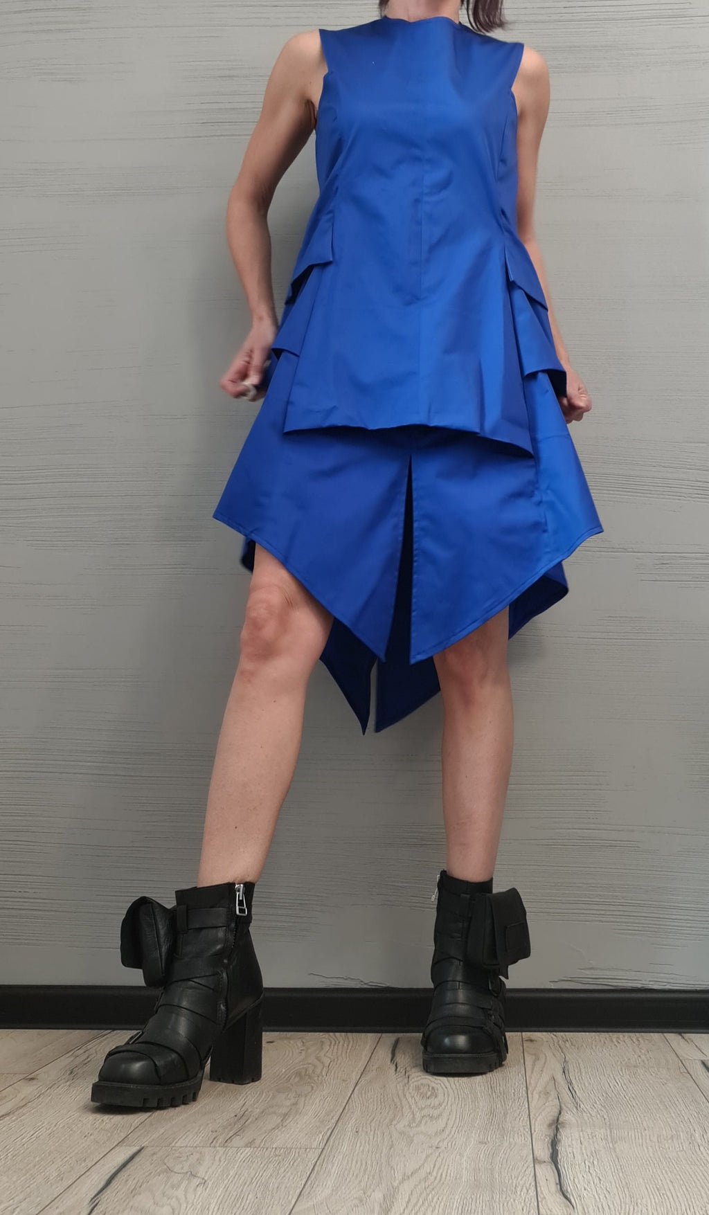 New collection Dress, Blue Dress, Extravagant Dress, Plus Size Clothing, Sleeveless Dress, Futuristic Dress, Sexy Dress