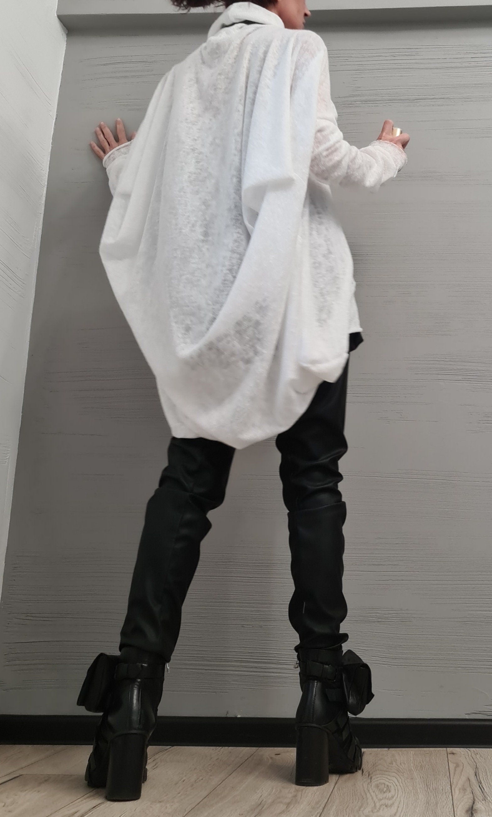 New collection Asymmetrical tunic, Avant Garde Tunic, Loose Tunic, Deconstructed Top, Oversize Tunic, Casual Long Sleeve Top