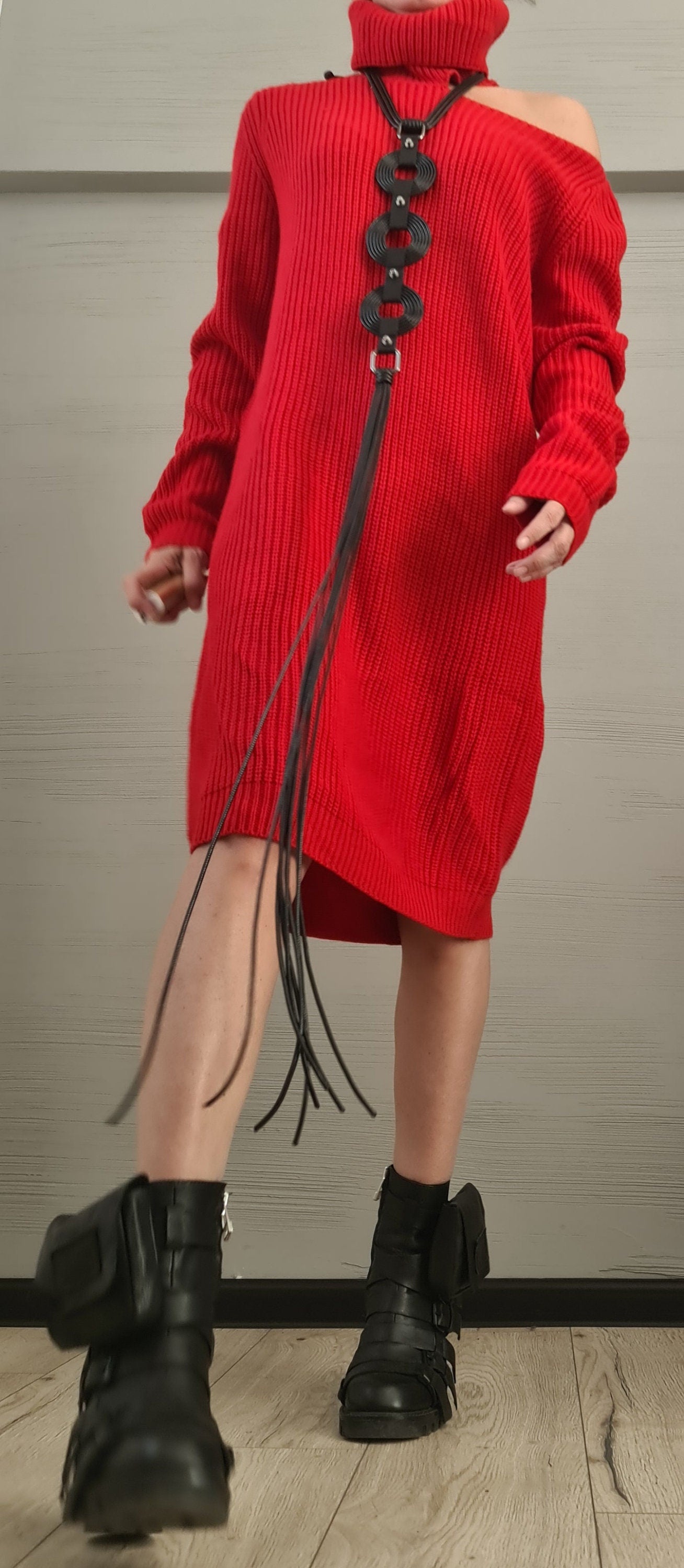 Art Necklace, Extravagant Long Necklace, Avant Garde Gothic Necklace, HandMade, Extravagant Juwelry, new collection