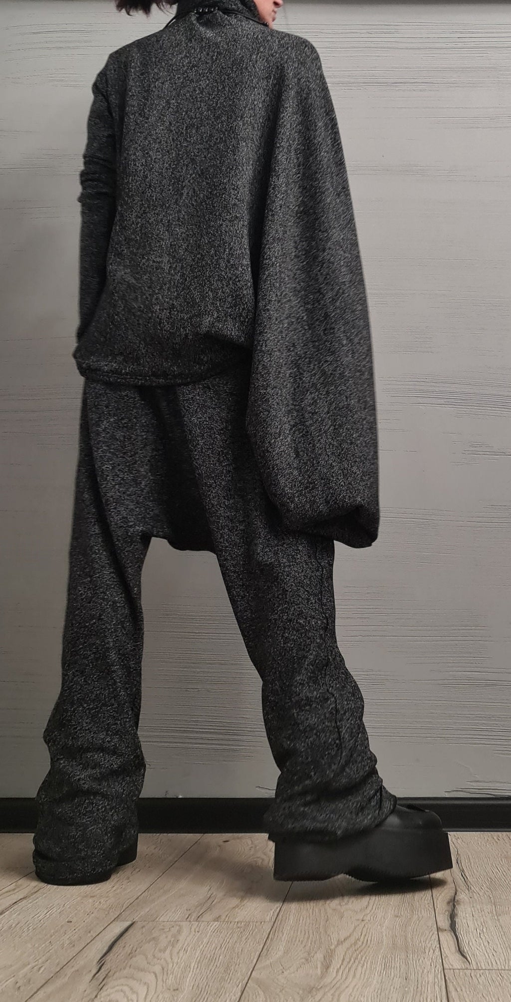 New collection Extravagant Cotton Set, Harem pant, Asymmetrical Set, Outwear Women Set, Harem Pants, Blouse Asymmetric Sleeves