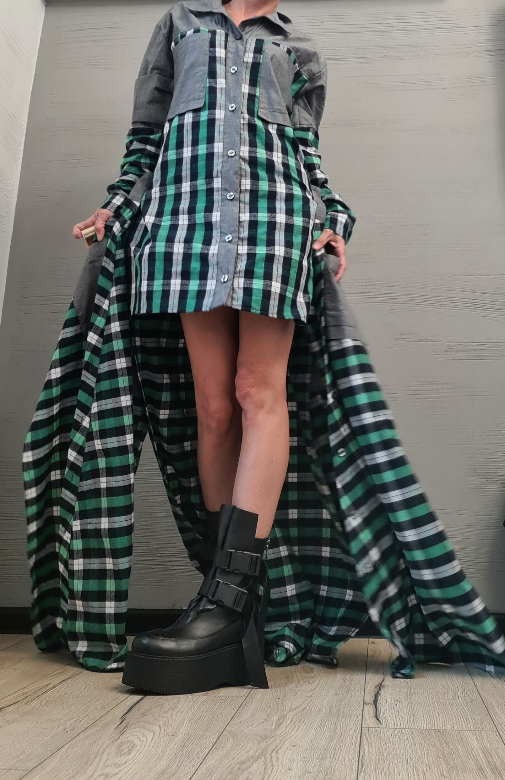 Deconstructed Shirt, Asymmetric Shirt, Long Short Shirt Dress, Avant Garde Tunic, Loose Tunic Shirt, Extravagant Shirt, New collection