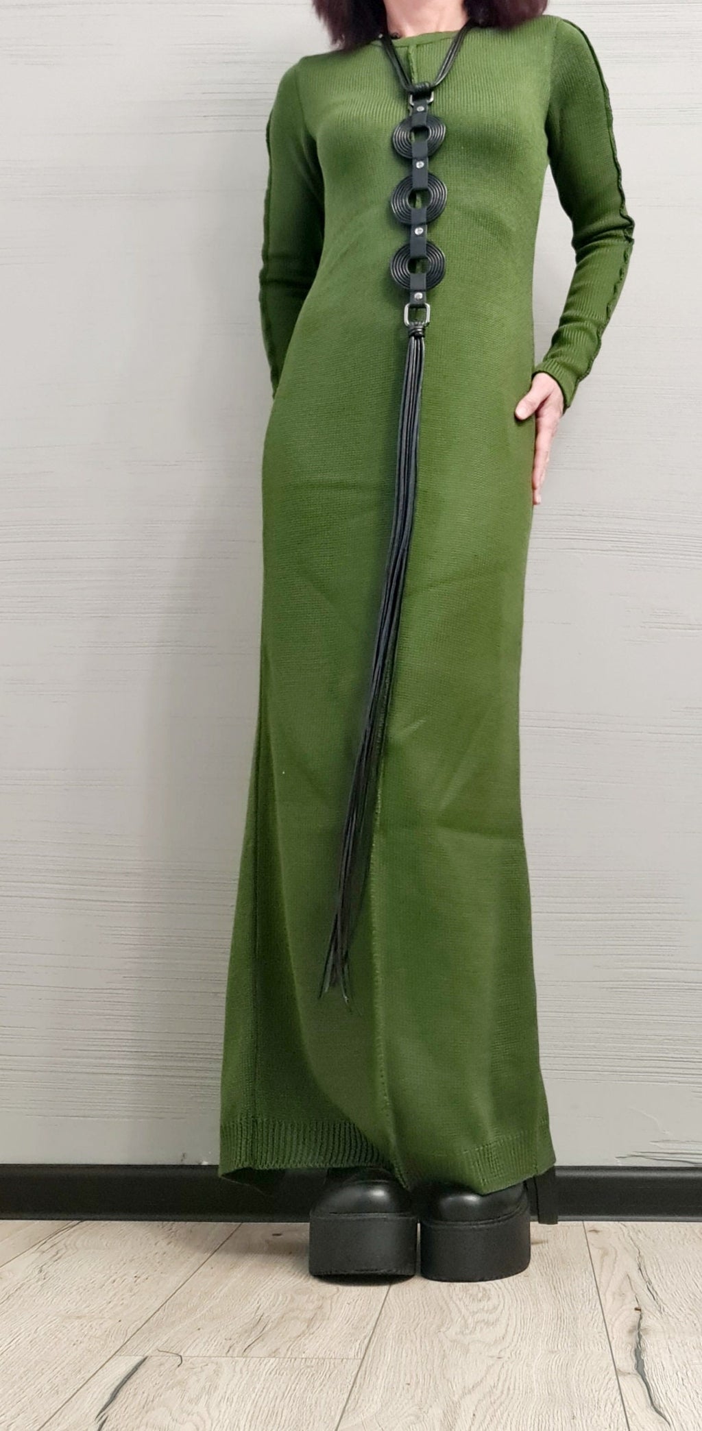 Extravagant Knitted  Dress, Asymmetric Dress, Cotton Dress, Plus Size Clothing, Long Dress, Sexy Dress, Long Sleeve, New collection