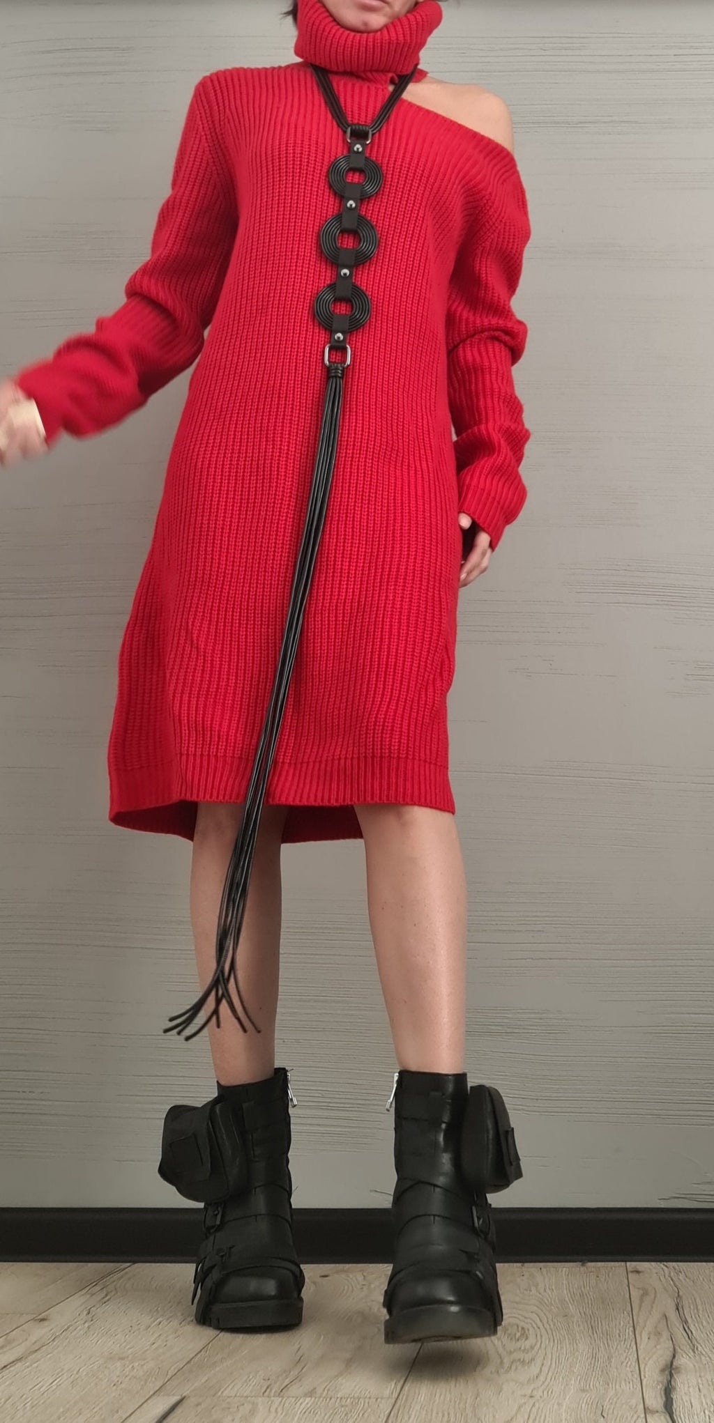 Art Necklace, Extravagant Long Necklace, Avant Garde Gothic Necklace, HandMade, Extravagant Juwelry, new collection