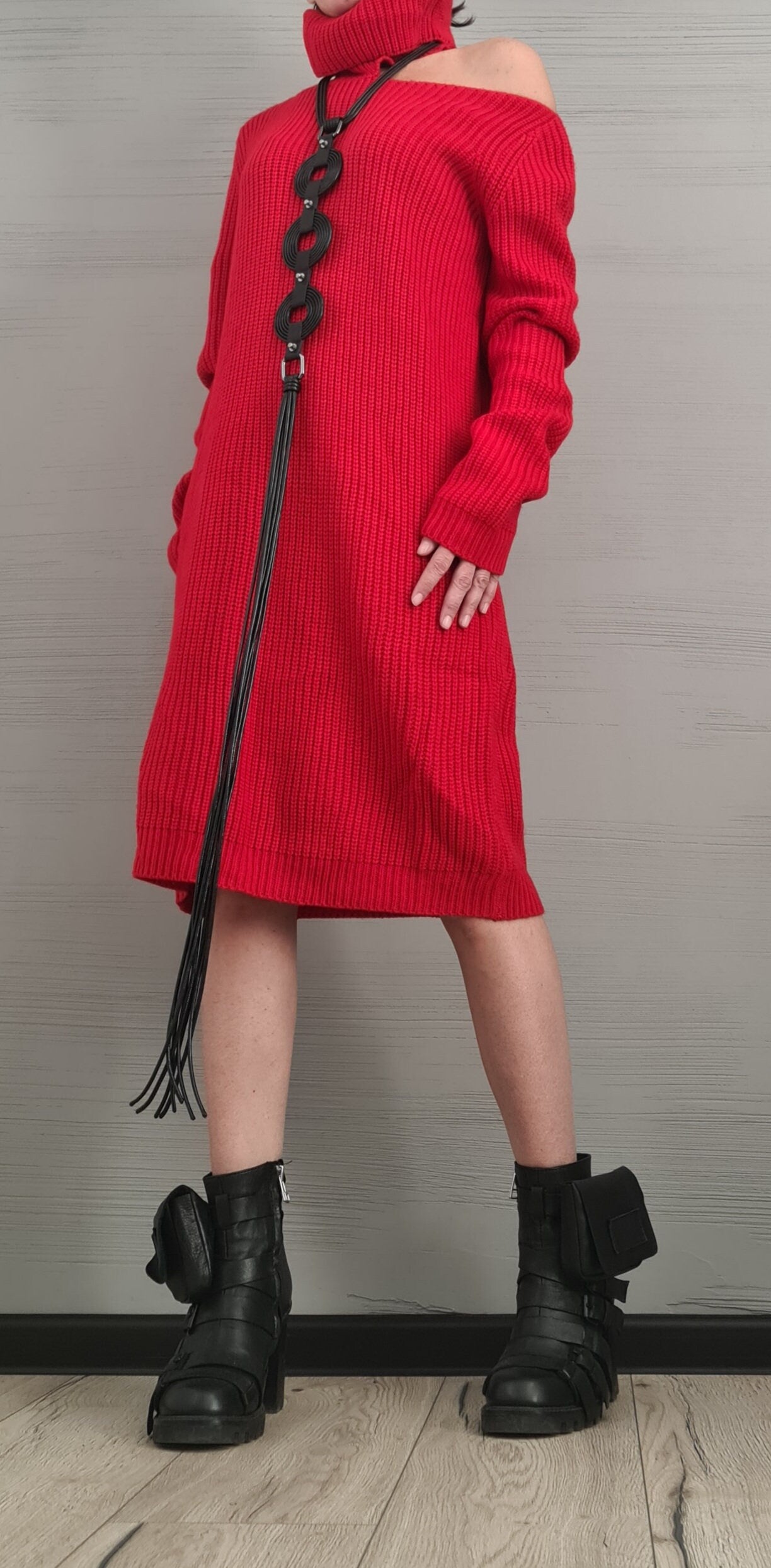 Art Necklace, Extravagant Long Necklace, Avant Garde Gothic Necklace, HandMade, Extravagant Juwelry, new collection