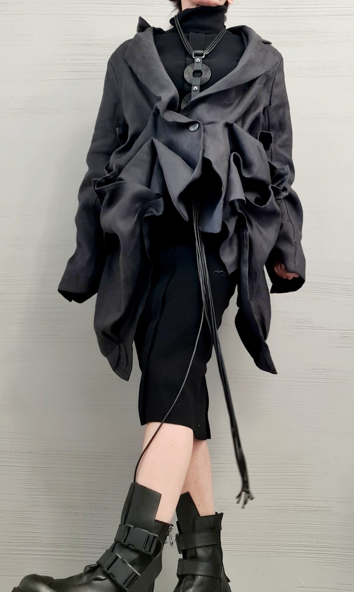 New collection Lenin Avant Garde Blazer, Extravagant jacket, Asymmetrical Jacket, Deconstructed Futuristic Clothing, Gothic Blazer Atracit