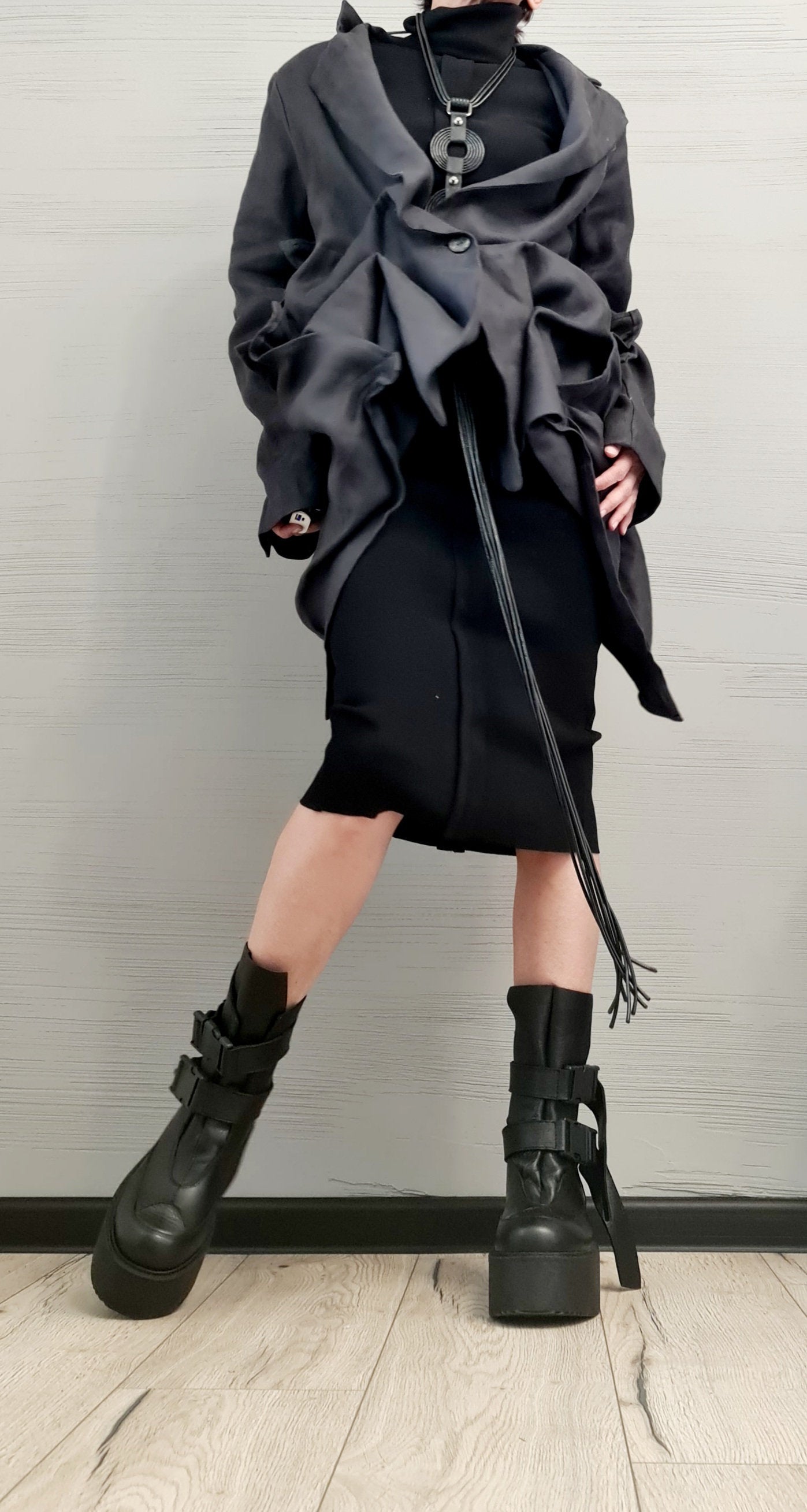 New collection Lenin Avant Garde Blazer, Extravagant jacket, Asymmetrical Jacket, Deconstructed Futuristic Clothing, Gothic Blazer Atracit