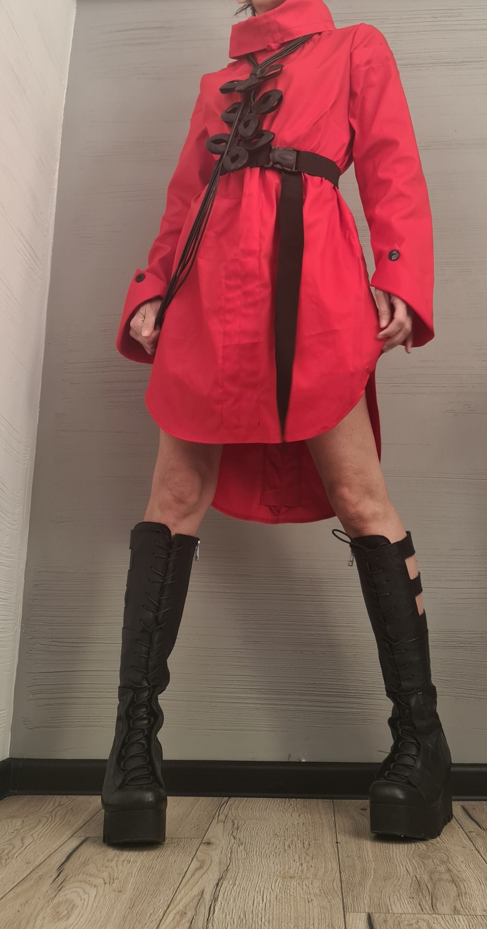 Extravagant Shirt, Loose Shirt Tunic, Gothic tunic, Red Tunic, Asymmetric Tunic, Oversize Tunic, Casual Long Sleeve Top