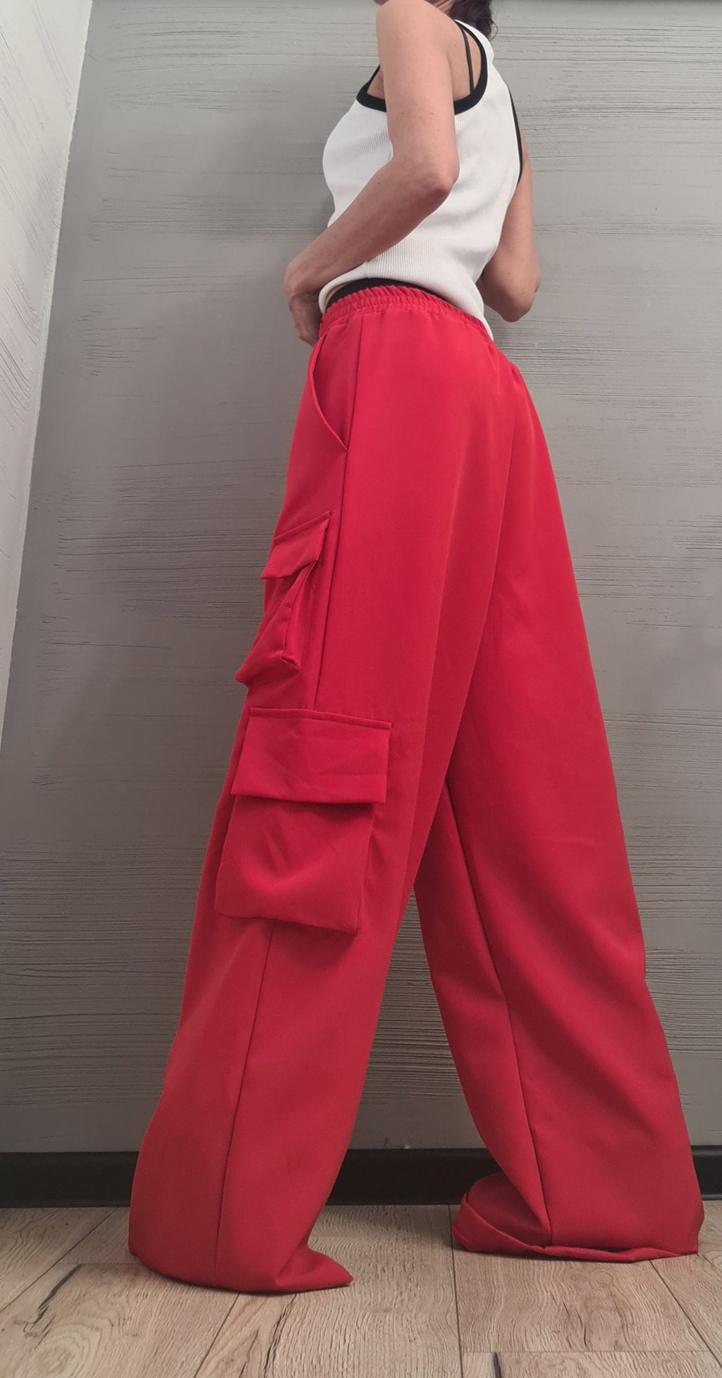 New collection Red Avant Garde Loose Pants, Harem Pants Women, Extravagant  Pants, Casual Pants, Sexy Pants, Loose Pants