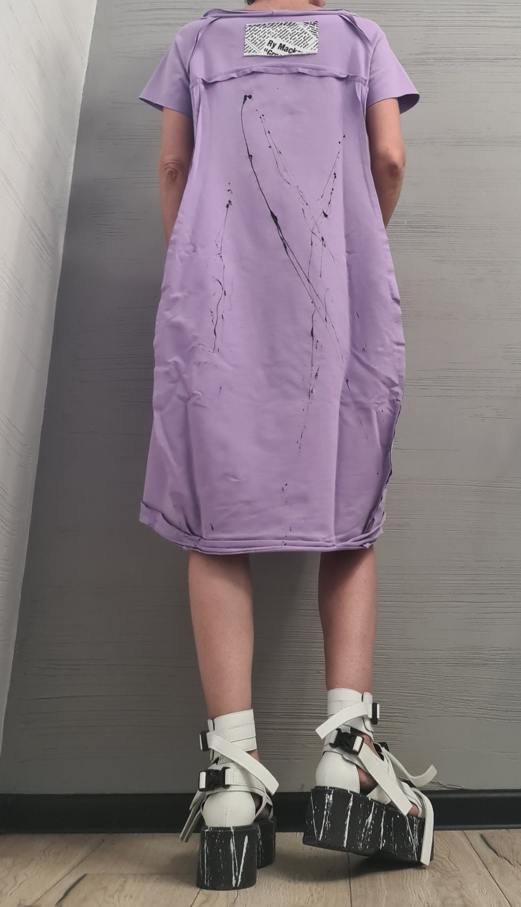 Lavender Extravagant  Dress, One Shoulder Dress