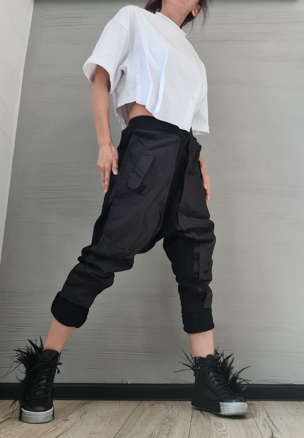 Extravagant Pants, Harem Casual Pants, Urban Pants, Loose Pants, Cotton Pants, Gothic Pants, Outer pockets, New collection