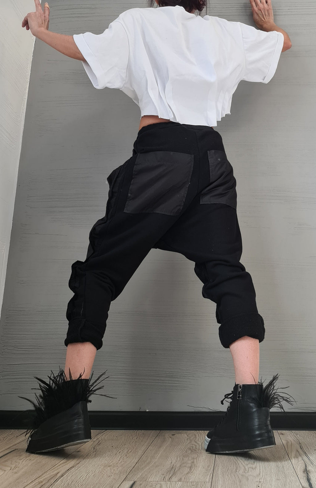 Extravagant Pants, Harem Casual Pants, Urban Pants, Loose Pants, Cotton Pants, Gothic Pants, Outer pockets, New collection