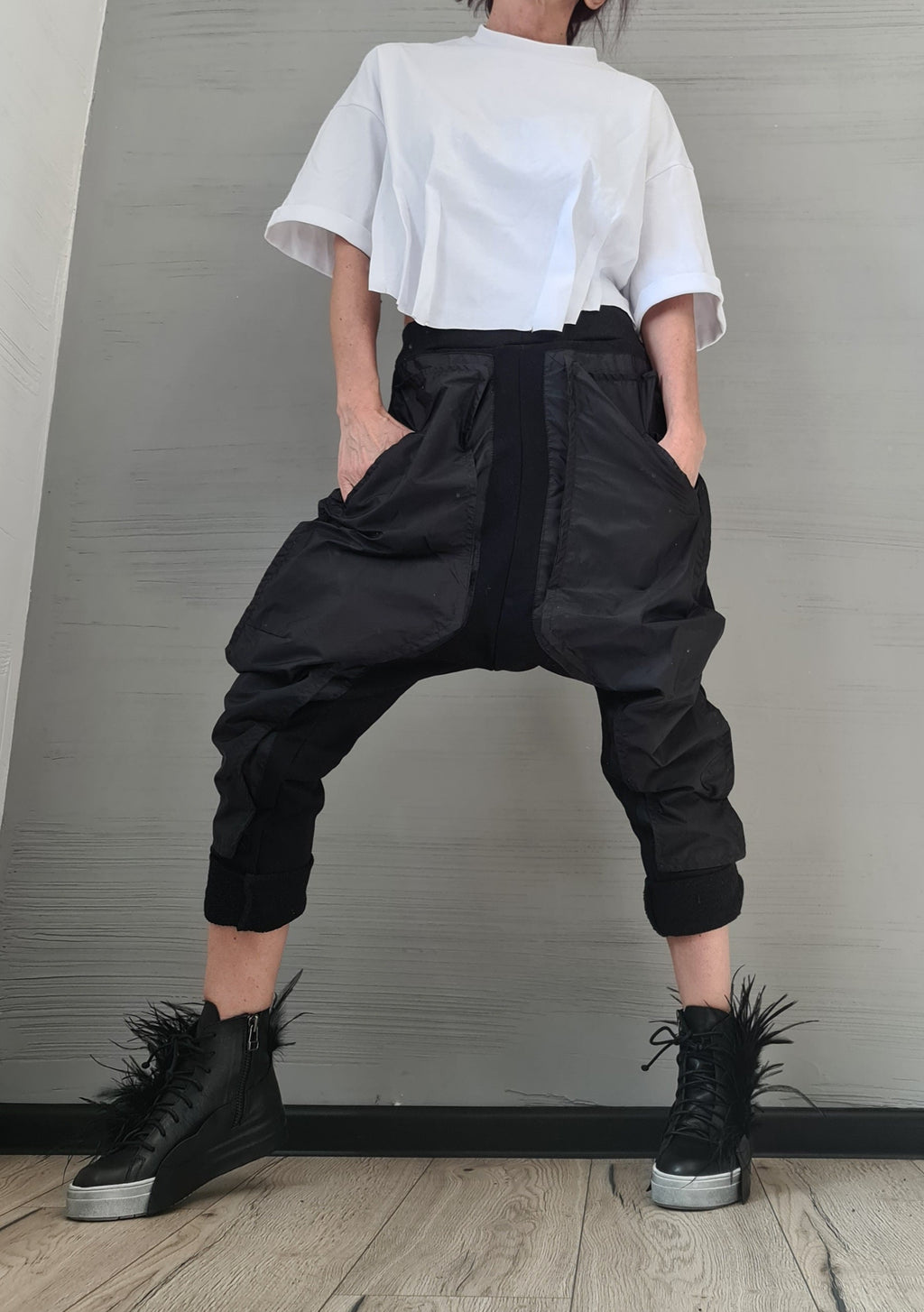 Extravagant Pants, Harem Casual Pants, Urban Pants, Loose Pants, Cotton Pants, Gothic Pants, Outer pockets, New collection