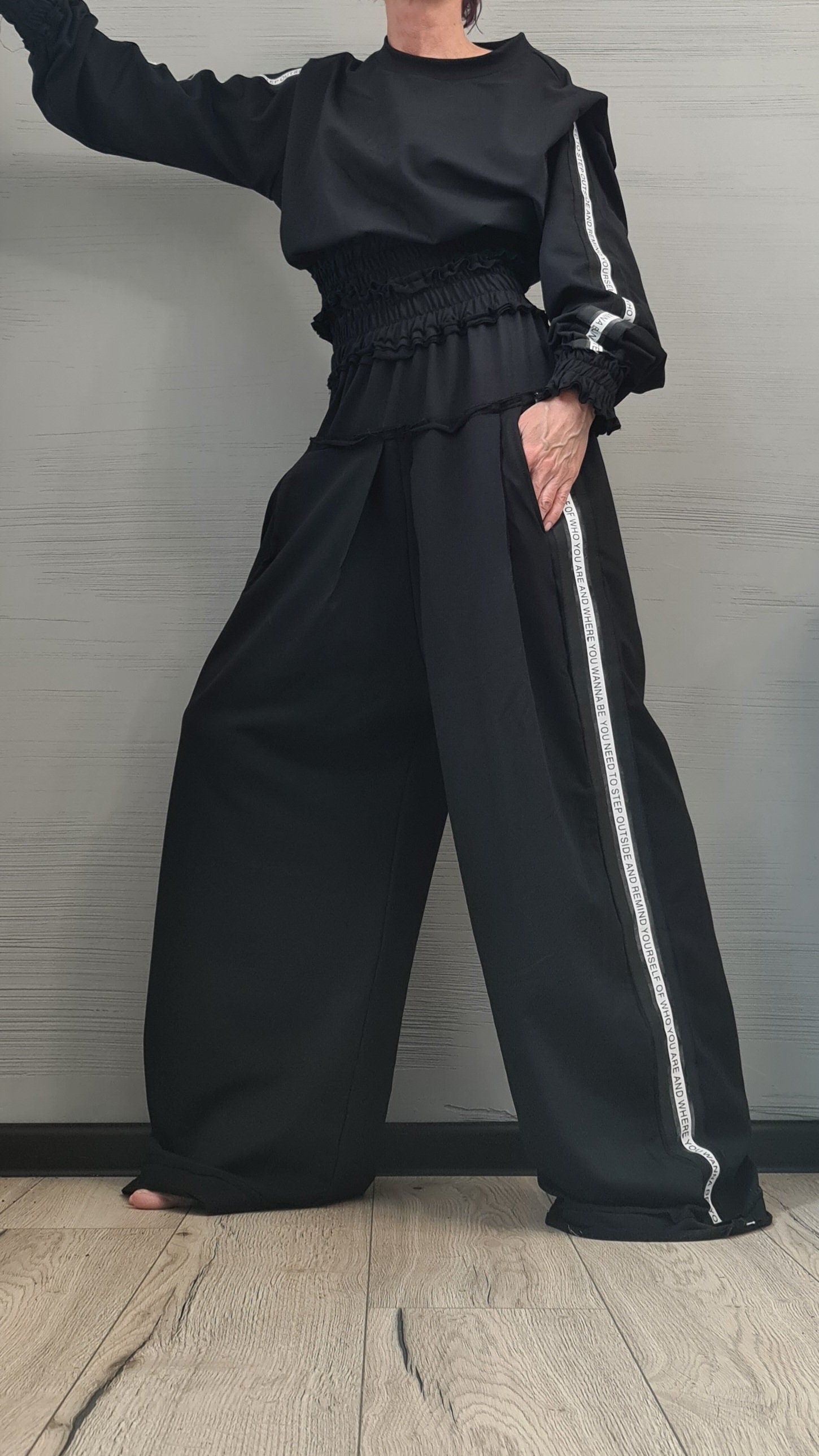 New collection Extravagant Outwear Women Set, Black  Set, Extravagant Cotton Set, Extravagant Blouse