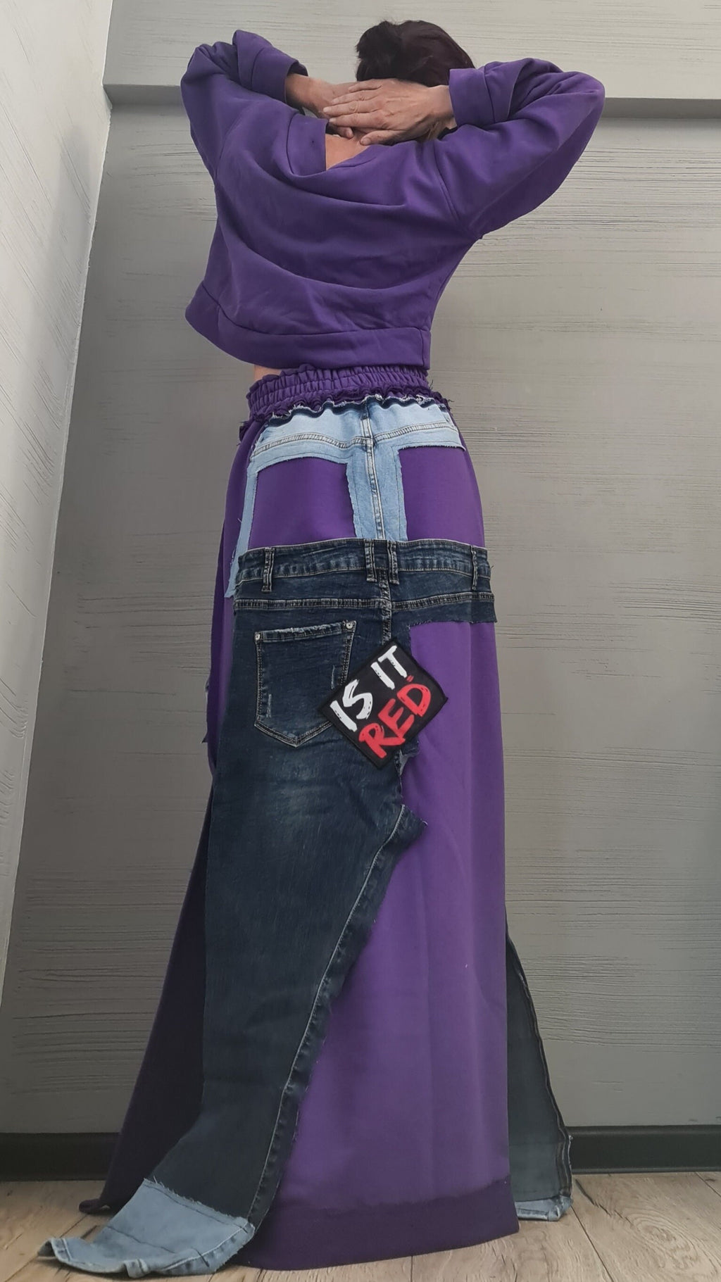 New collection Blouse And Skirt Set, Cotton Denim Women Costume, Extravagant Skirt, Sexy Women Suit, Deconstructed suit, Asymmetric suit