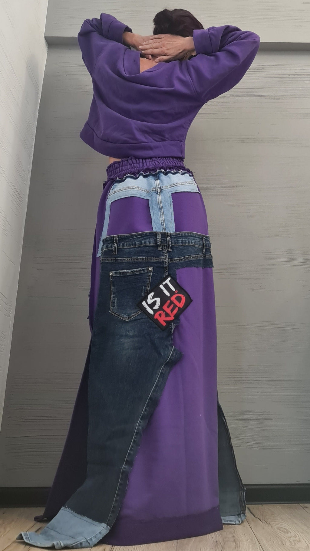 New collection Blouse And Skirt Set, Cotton Denim Women Costume, Extravagant Skirt, Sexy Women Suit