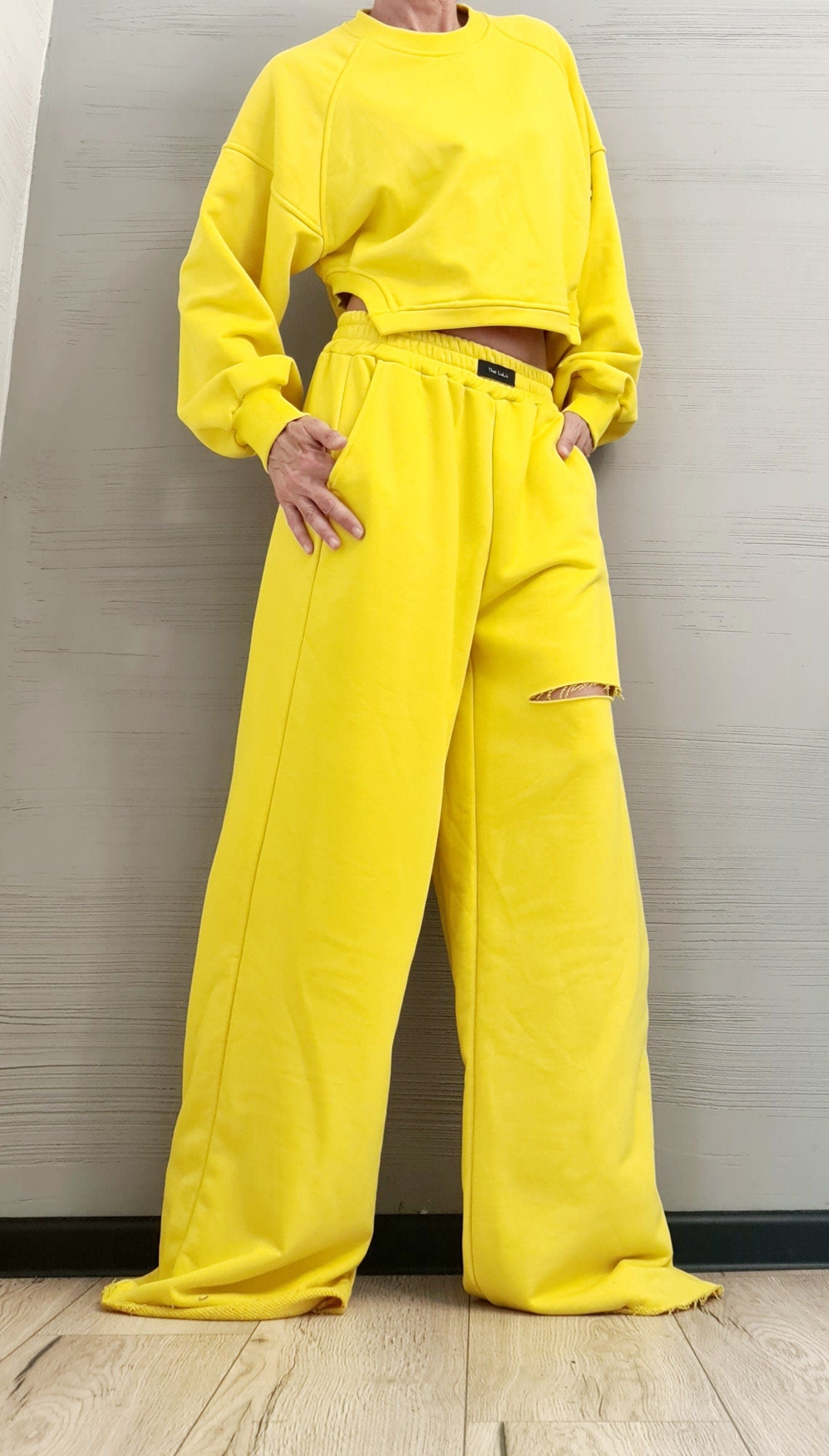 New collection Asymmetrical Set Women Set, Wide blouse, Asymmetrical blouse, Loose Set