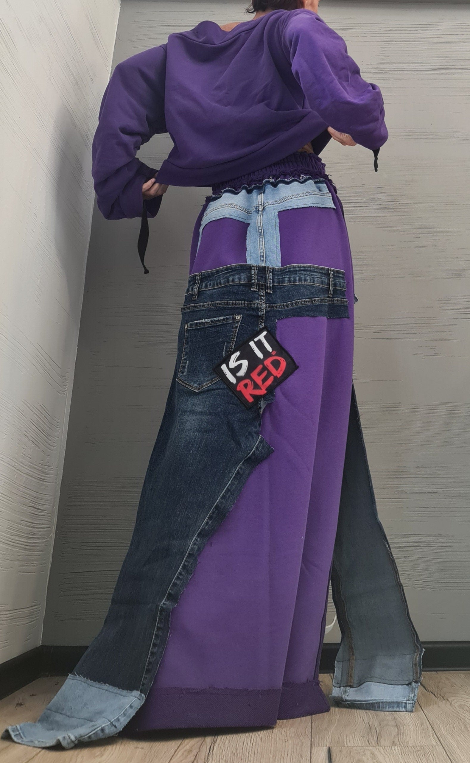 New collection Blouse And Skirt Set, Cotton Denim Women Costume, Extravagant Skirt, Sexy Women Suit