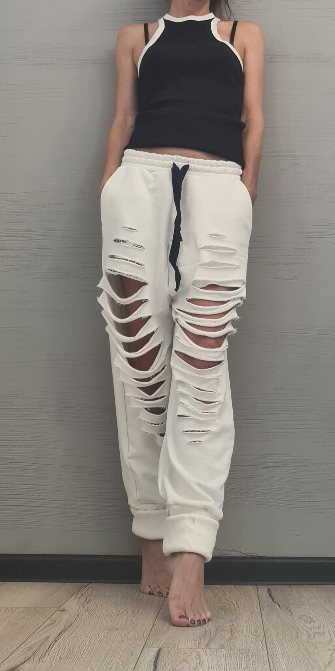 Avant Garde Pants, Harem Pants Women, Drop Crotch Pants, Extravagant Cotton Pants, Loose Pants