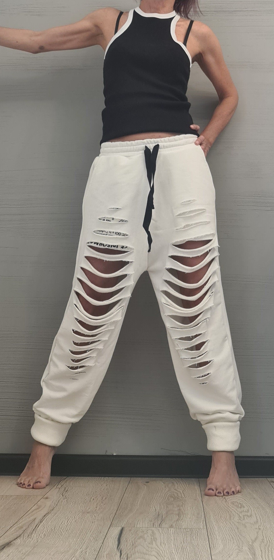Avant Garde Pants, Harem Pants Women, Drop Crotch Pants, Extravagant Cotton Pants, Loose Pants