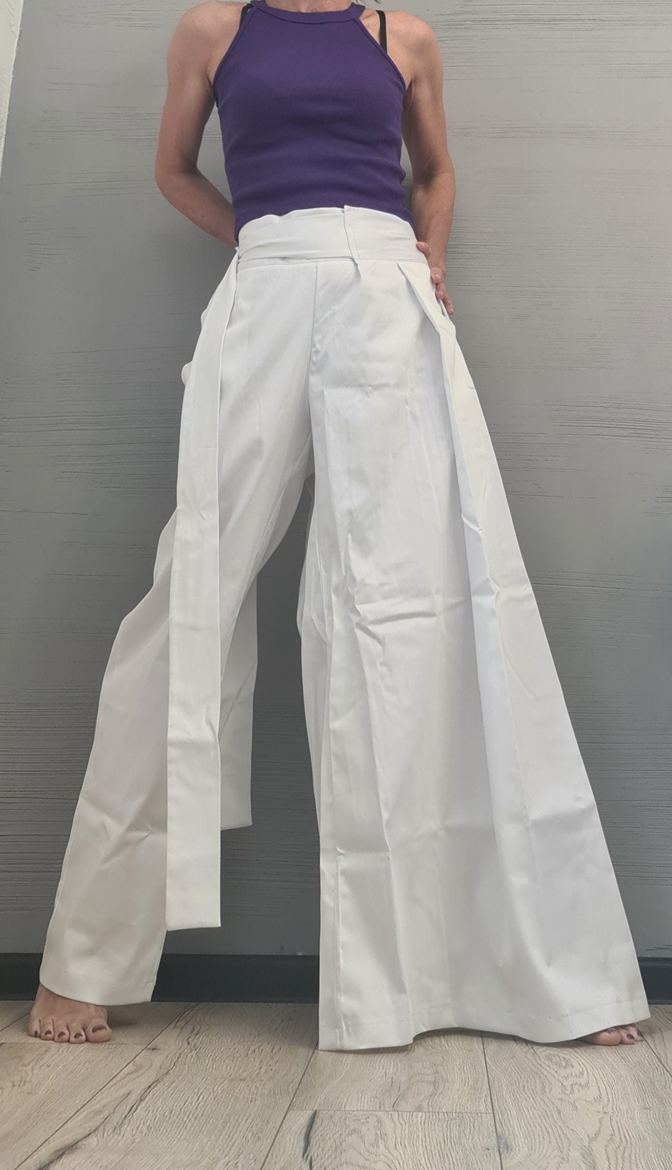 Avant Garde Pants, White Asymmetric Pants Women, Deconstructed Pants, Gothic Pants, Extravagant Pants, Casual Pants, Sexy Pants