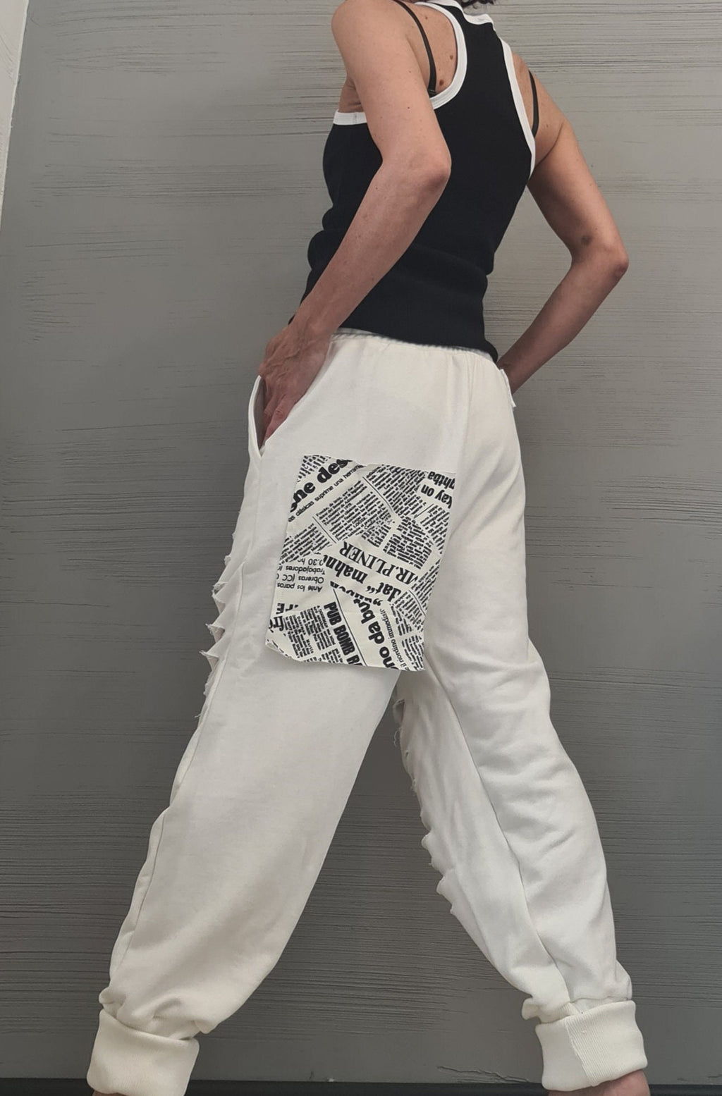Avant Garde Pants, Harem Pants Women, Drop Crotch Pants, Extravagant Cotton Pants, Loose Pants