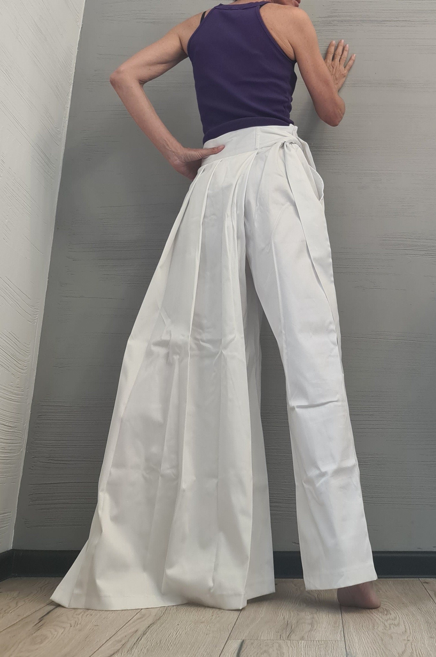 Avant Garde Pants, White Asymmetric Pants Women, Deconstructed Pants, Gothic Pants, Extravagant Pants, Casual Pants, Sexy Pants