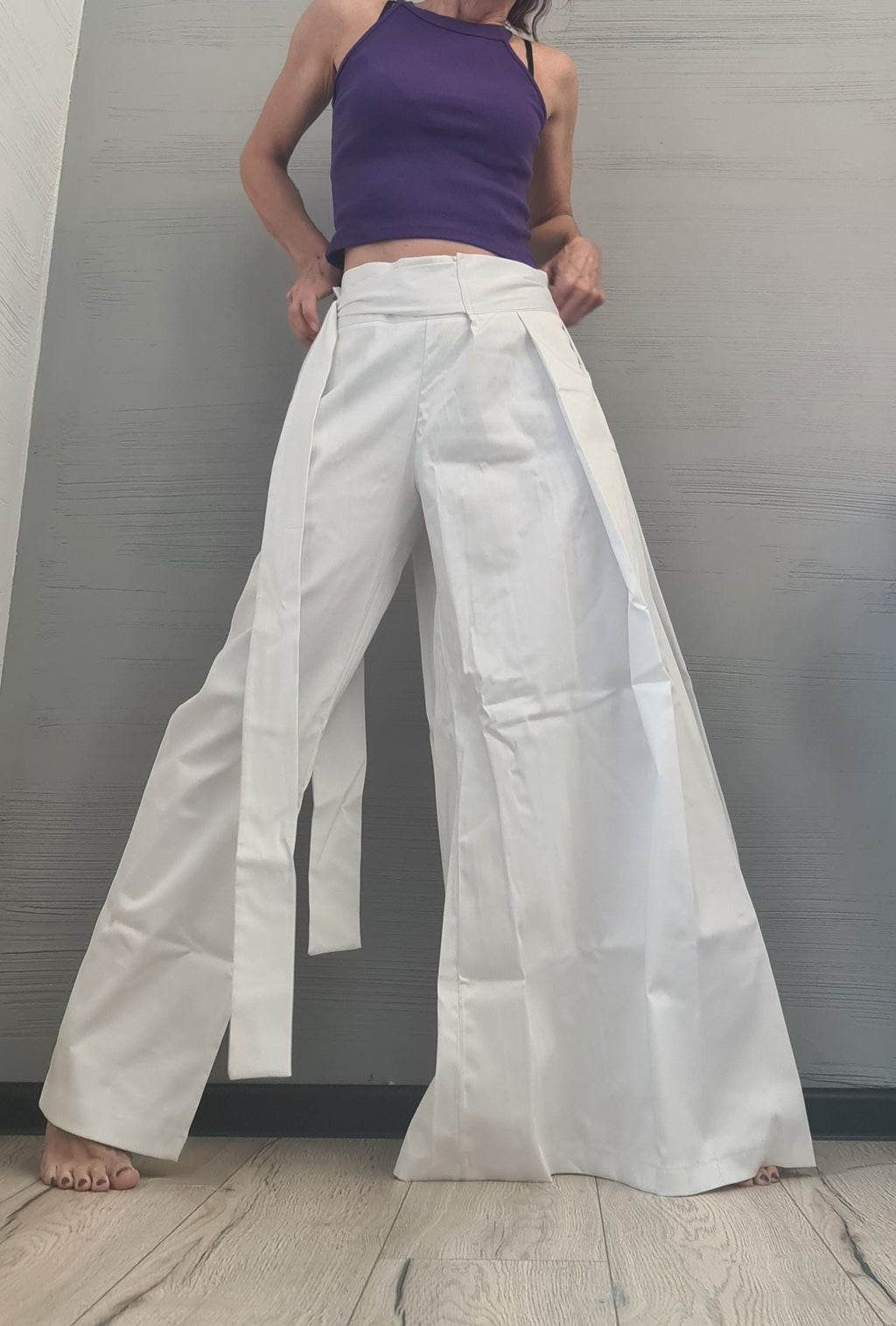 Avant Garde Pants, White Asymmetric Pants Women, Deconstructed Pants, Gothic Pants, Extravagant Pants, Casual Pants, Sexy Pants