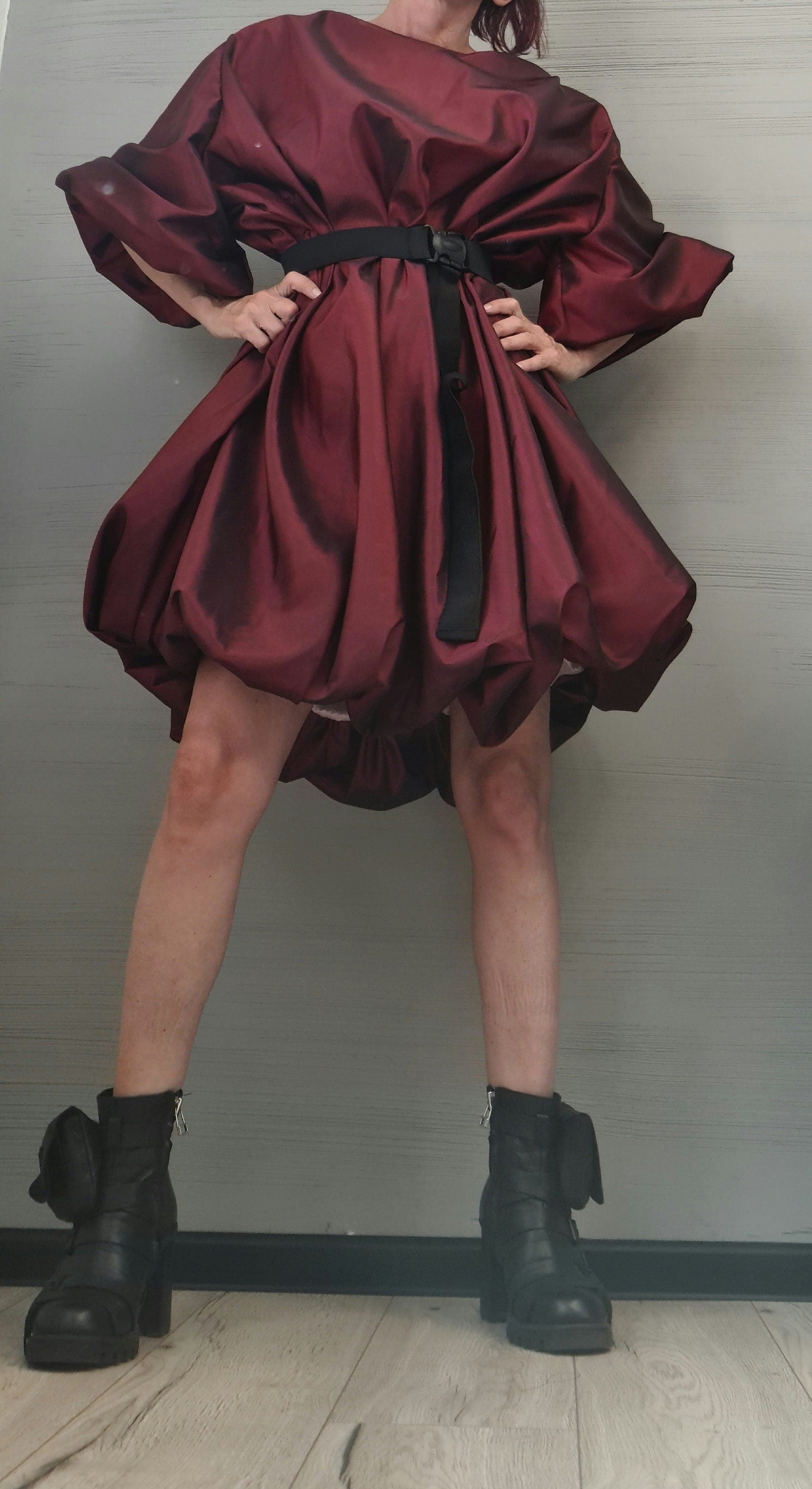 Extravagant Taffeta Tunic Dress, Plus Size Clothing Loose Dress, Party Dress New collection