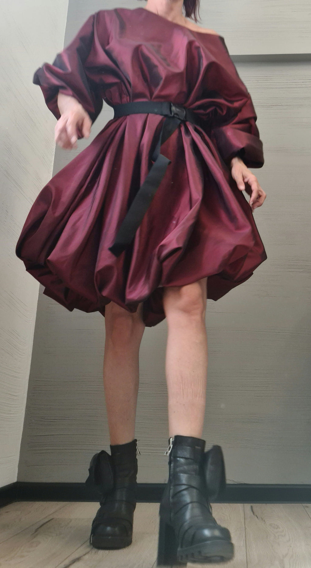 Extravagant Taffeta Tunic Dress, Plus Size Clothing Loose Dress, Party Dress New collection