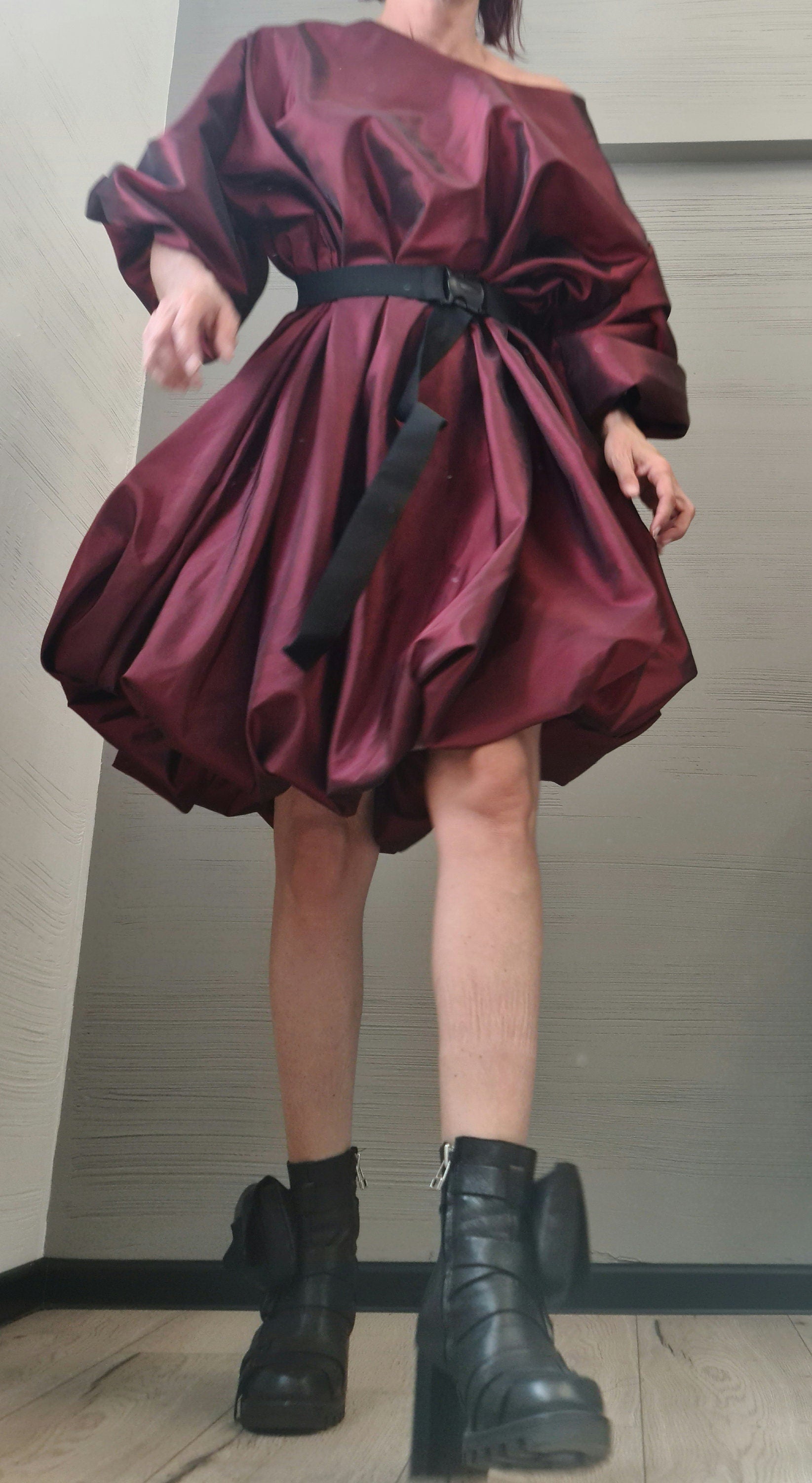 Extravagant Taffeta Tunic Dress, Plus Size Clothing Loose Dress, Party Dress New collection