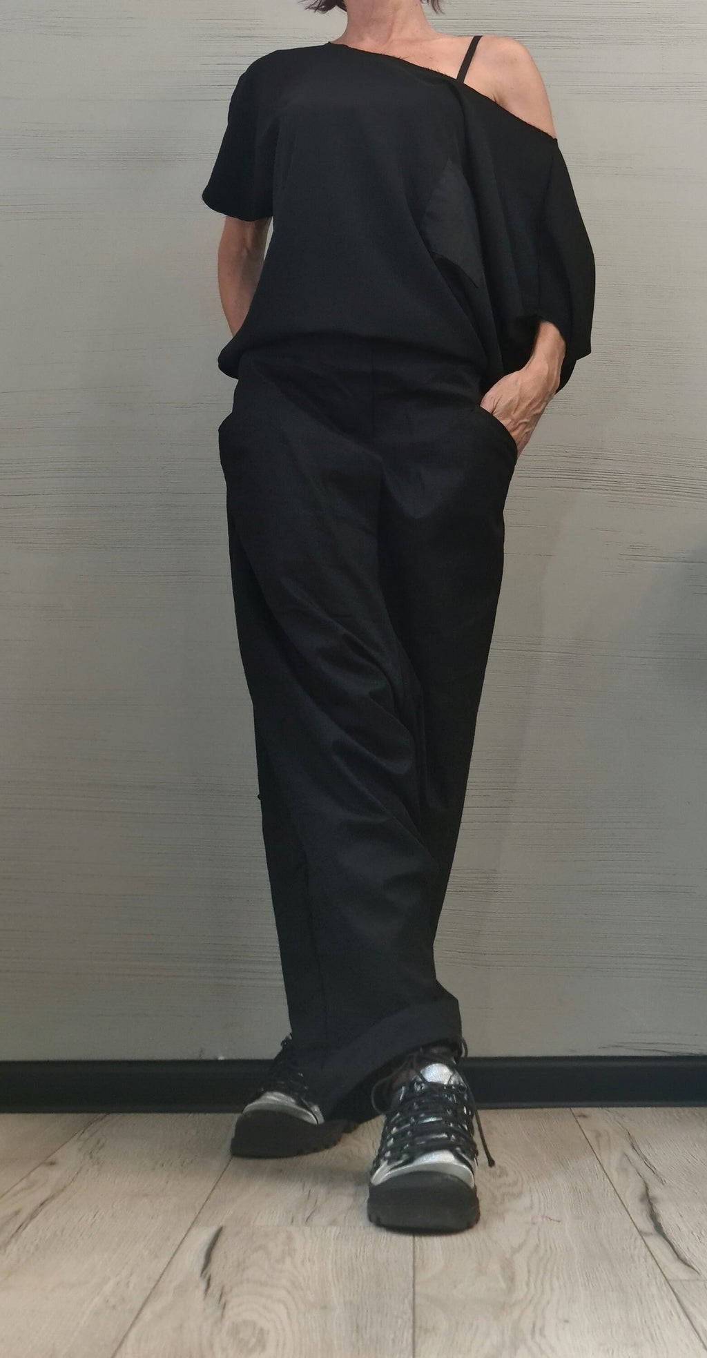 Avant-garde Black Harem Jumpsuit, Loose Jumpsuit, Drop Crotch Jumpsuit, Plus Size Clothing, Urban Clothing, Oversize Jumpsuit, Gothic