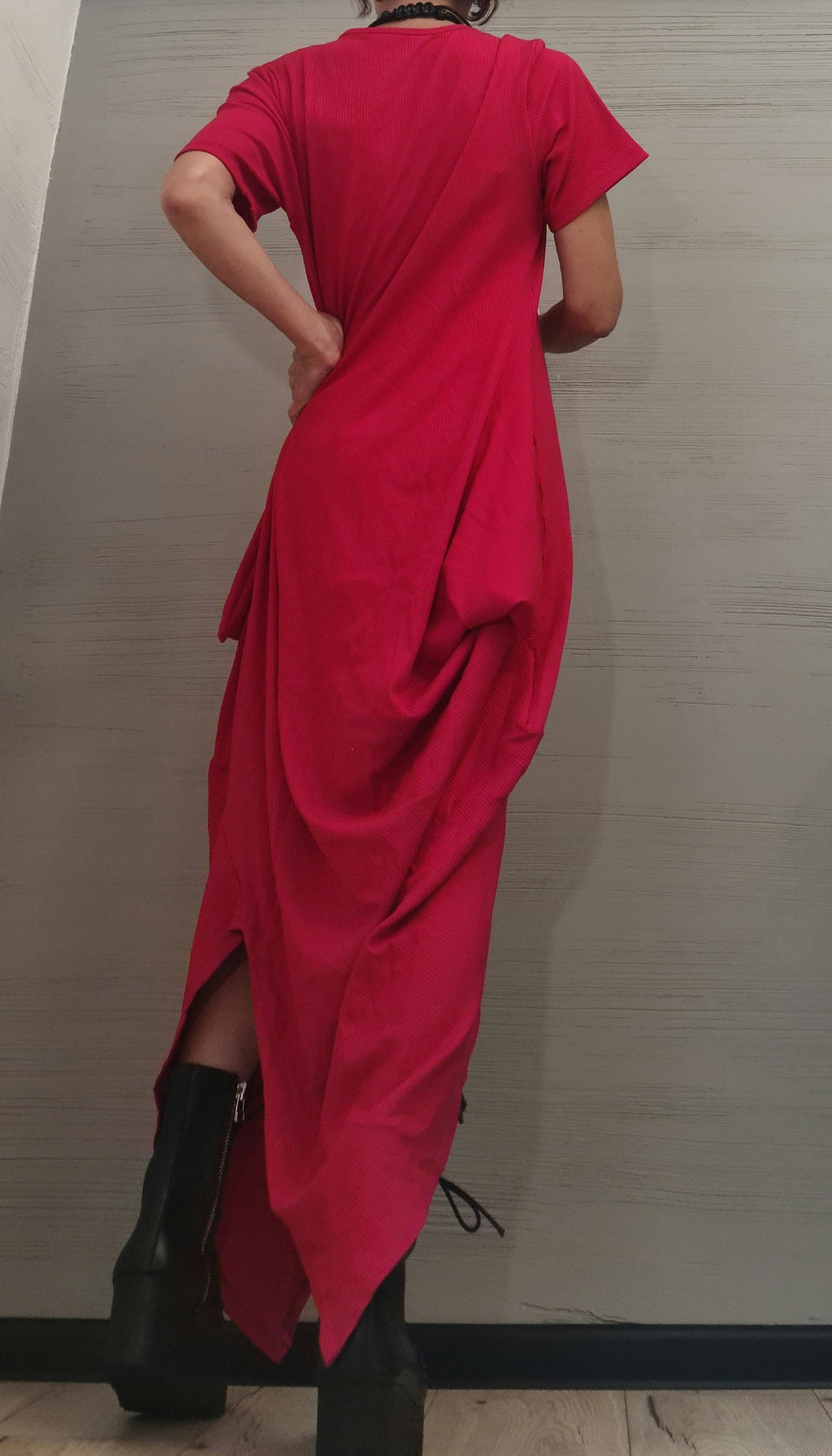 New collection Asymmetric Long Dress, Extravagant Fit Dress, Grunge Dress, Plus Size Clothing, Drape Dress, Loose Dress