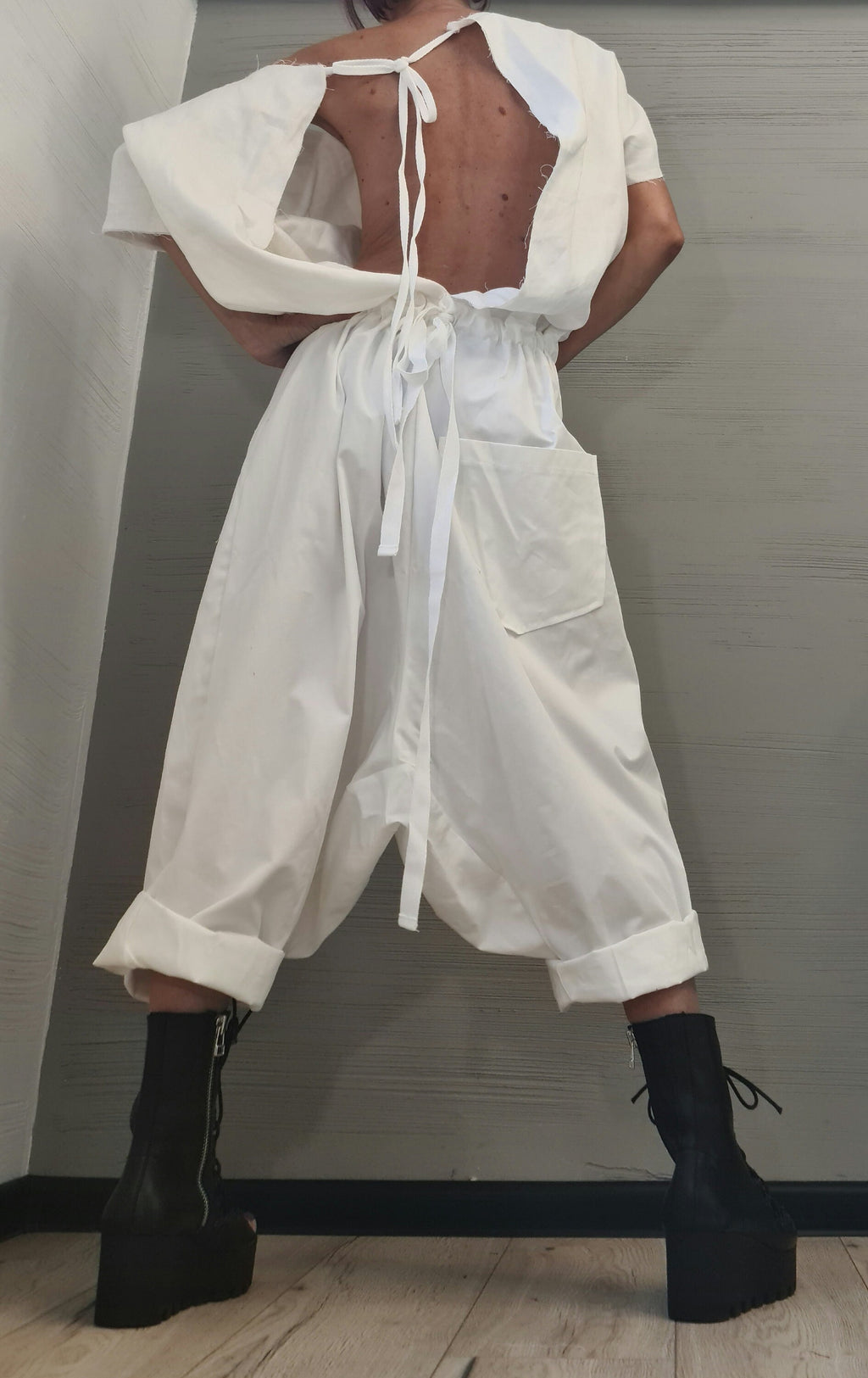 Avant-garde Harem Jumpsuit, Loose Jumpsuit, Drop Crotch Jumpsuit, Plus Size Clothing, Urban Clothing, Oversize Jumpsuit, Gothic