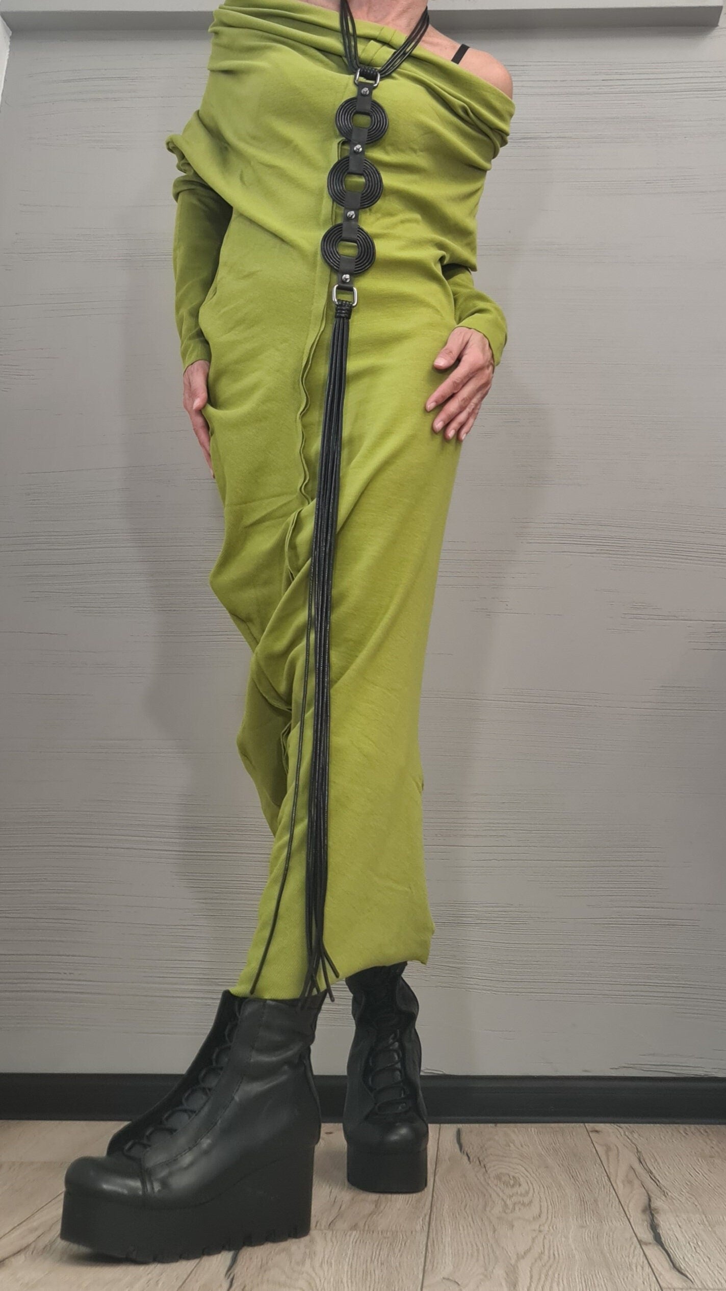 Fitted Long Dress, Extravagant  Asymmetric Dress, Cotton Dress, Plus Size Clothing, Blouson Dress, Sexy Dress, Long Sleeve, New collection