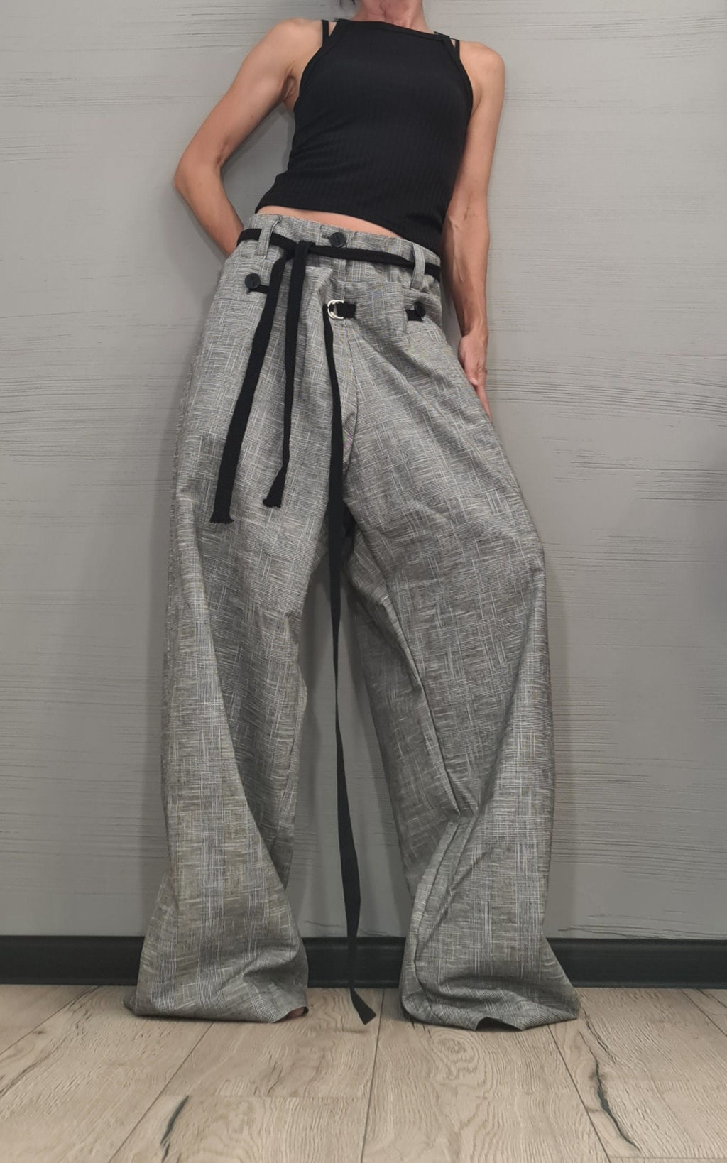 LINEN Short Long Pants, New collection Avant Garde Loose Pants, Extravagant Pants, Sexy Pants, Two piece pants, DRESSSHOESCODE